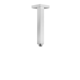 Braccio soffione a soffitto, quadro, in ottone.
L=200 mm. - finitura Cromo
