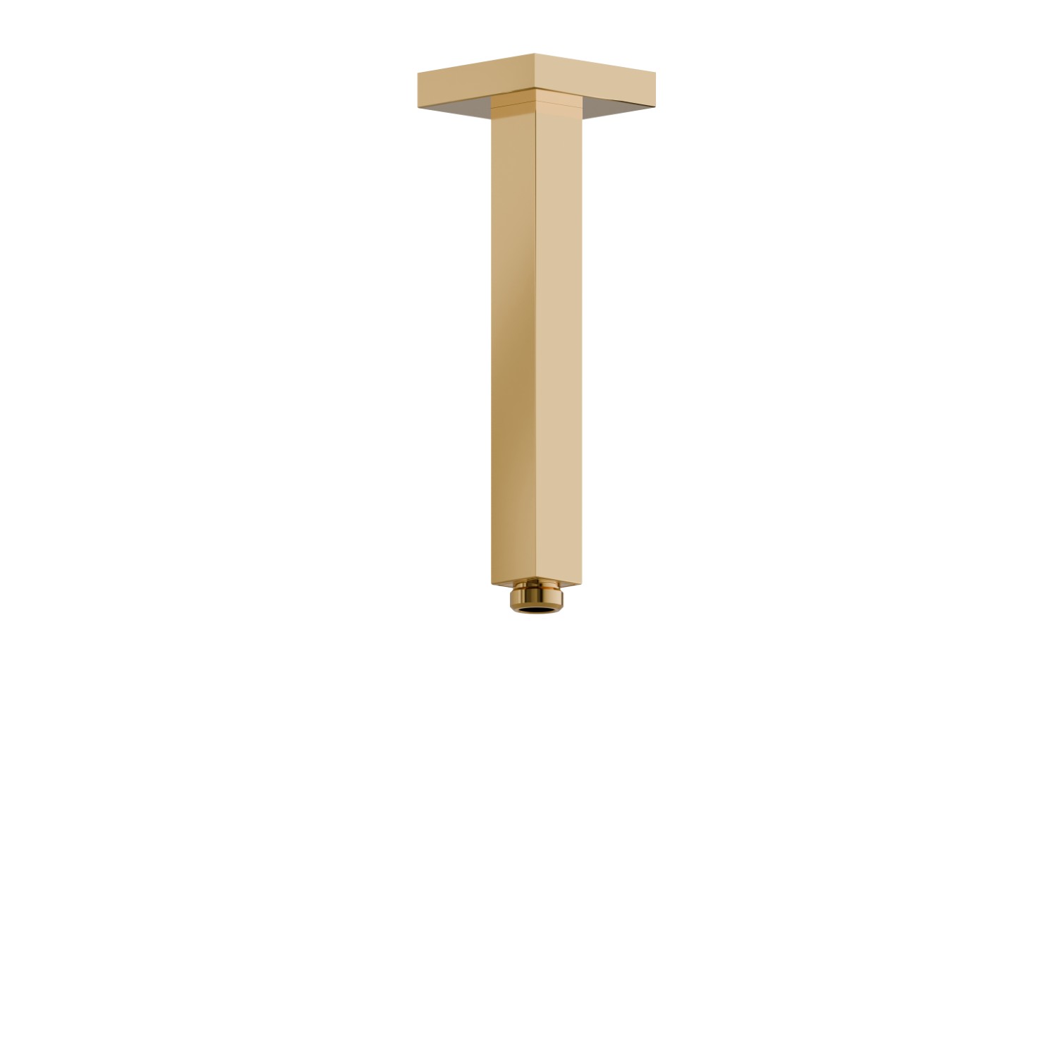 Quadratischer deckenmontierter Duschkopfarm aus Messing. L=200 mm - oberfläche PVD Glossy Gold