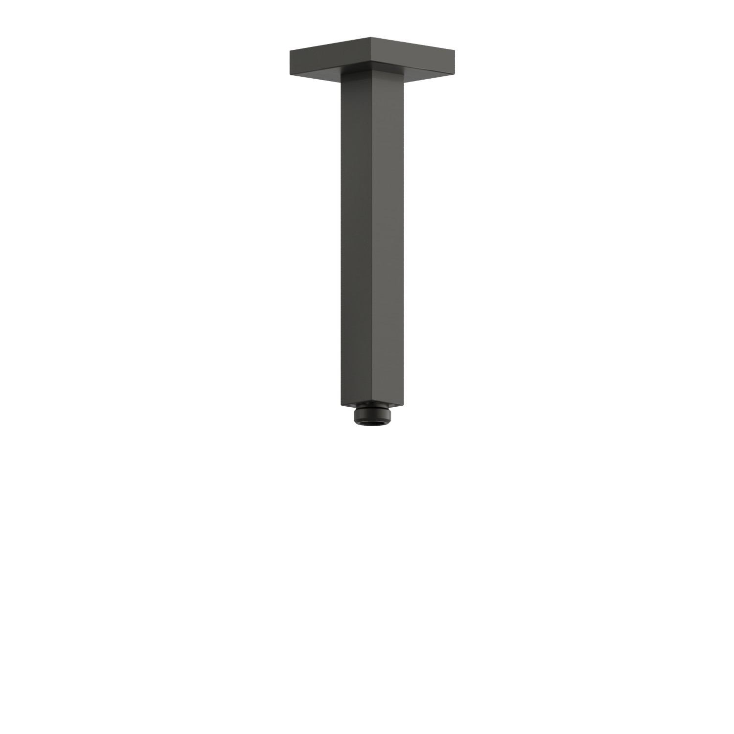 Braccio soffione a soffitto, quadro, in ottone.
L=200 mm. - finitura Carbon Satin