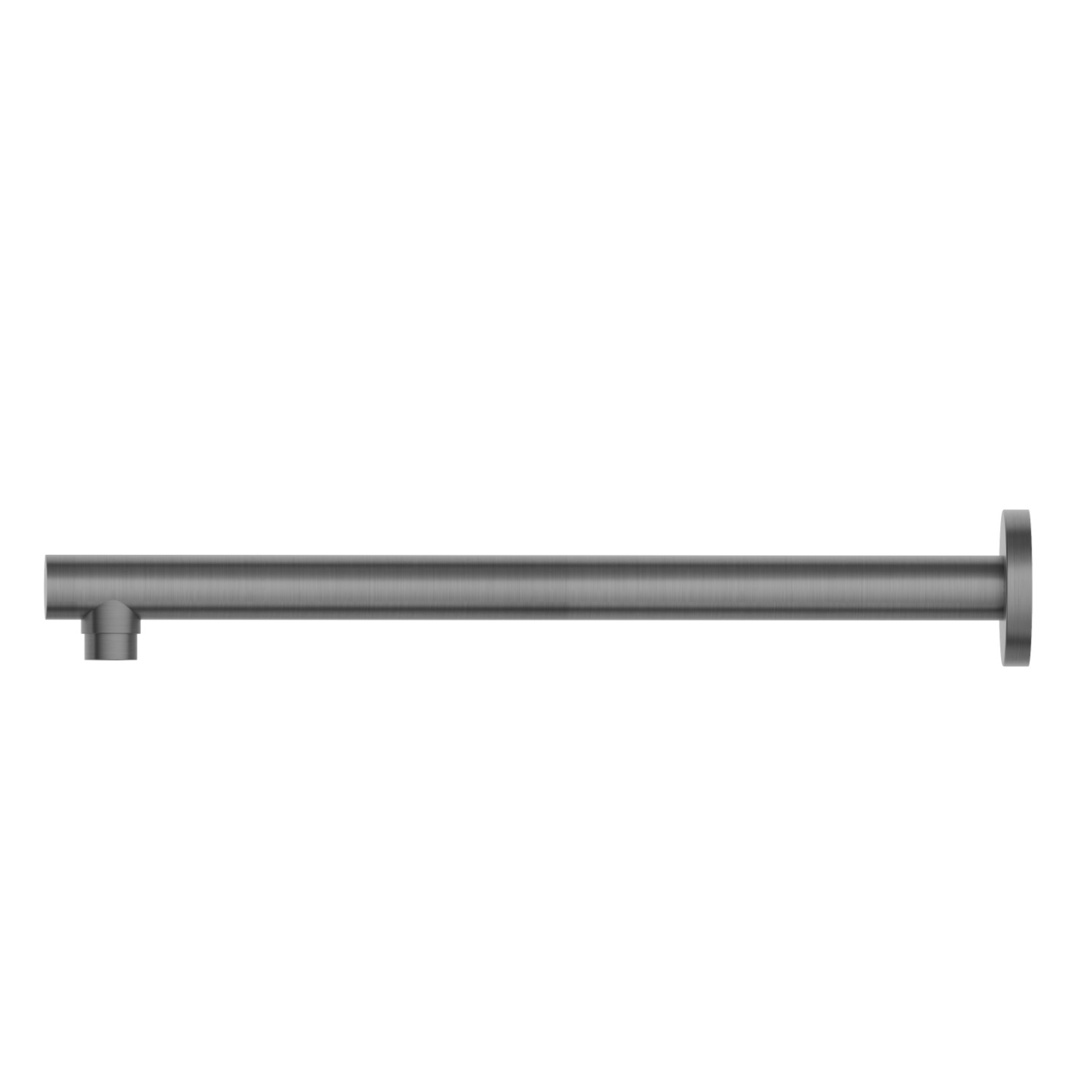 Braccio soffione a parete, in acciaio inox.
L=350 mm. - finitura PVD Brushed Gun Metal