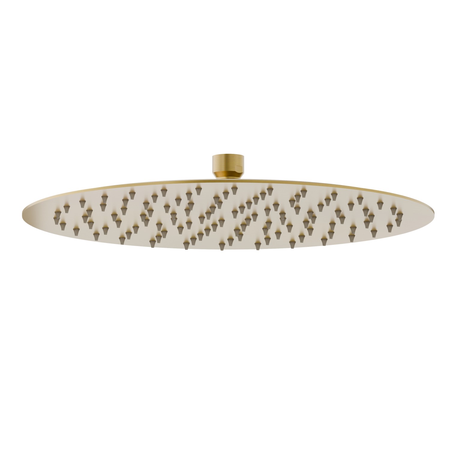 Round head shower with raining jet. H. 2 mm. ø 300 mm - finish PVD Brushed Gold