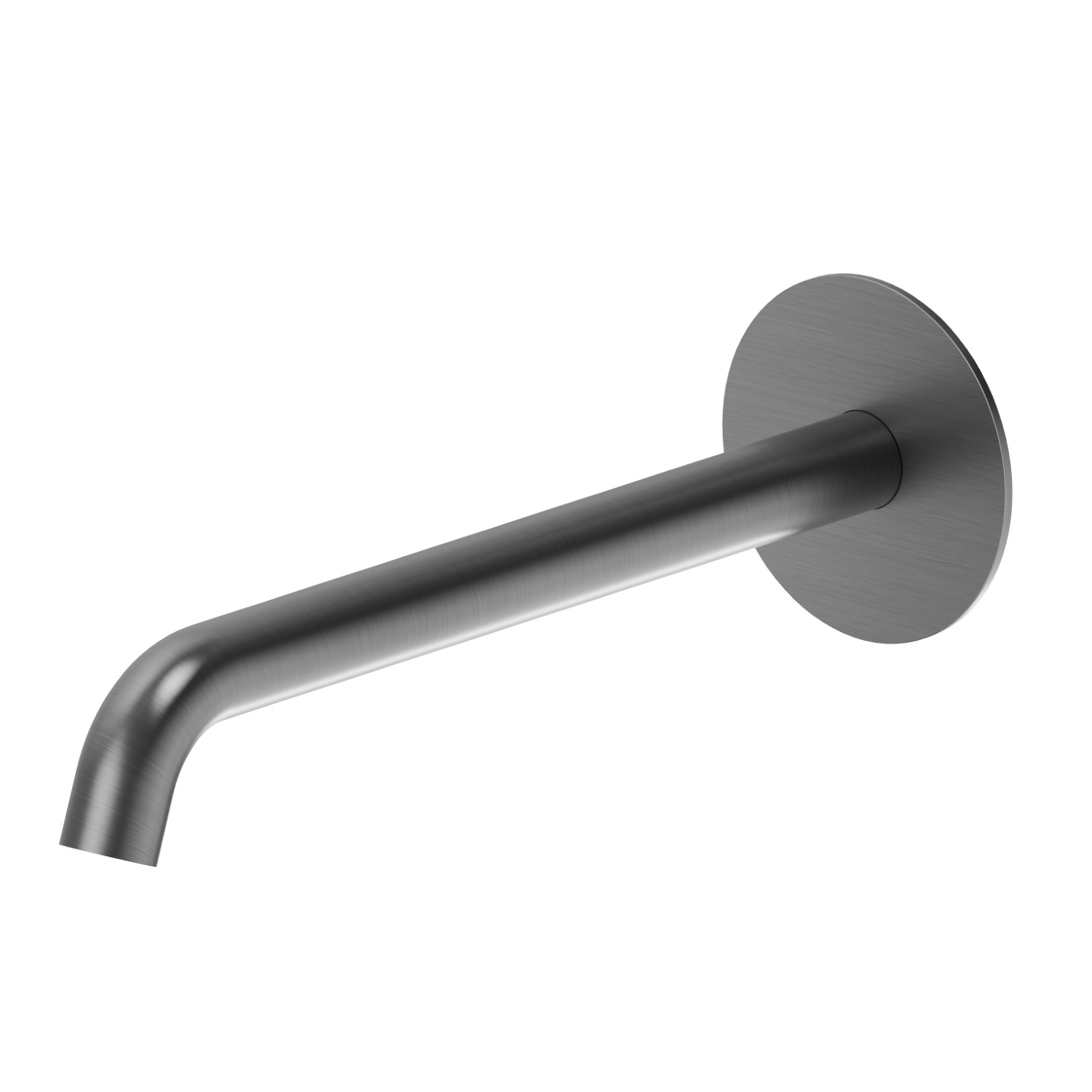 Wall spout for basin group with 1/2” connection - finish PVD Brushed Gun Metal