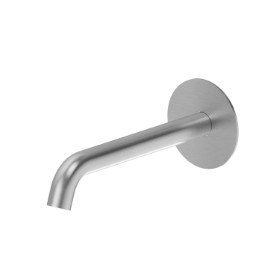 Wall spout for basin group with 1/2” connection - finish Stainless Steel