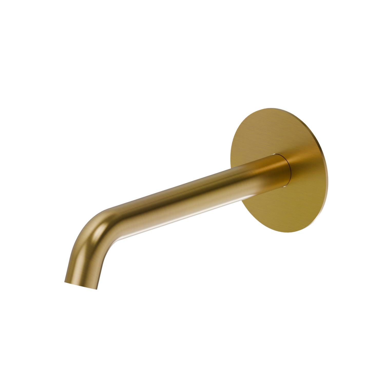 Wandmontierter Auslauf für Waschbecken mit 1/2”-Anschluss - oberfläche PVD  Gold gebürstet