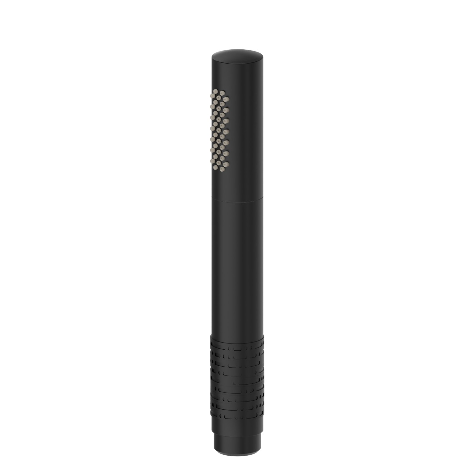 Brass single-jet hand shower. With texture. Luxury - finish Matt Black
