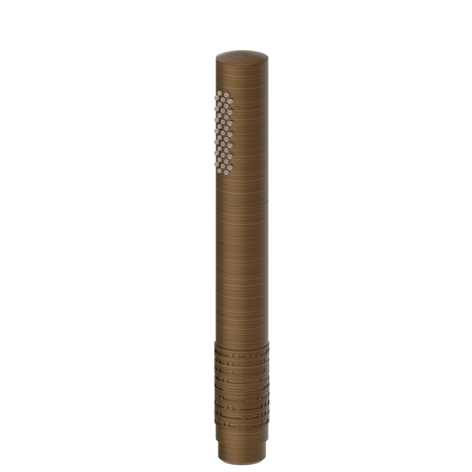 Doccetta in ottone monogetto. Con texture.
Luxxury. - finitura Groove Bronze