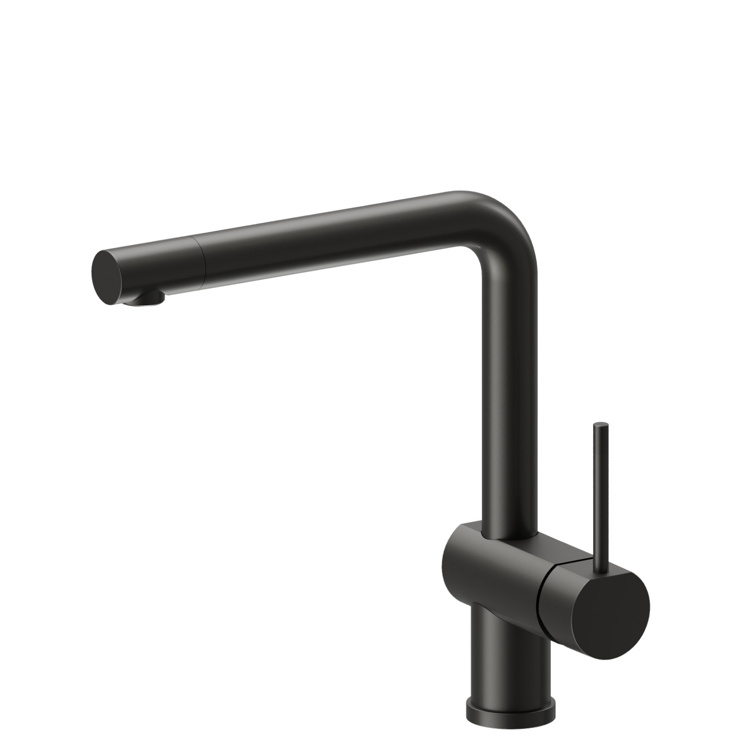 Single-lever sink mixer with L swivel spout and adjustable outlet - finish Carbon Satin