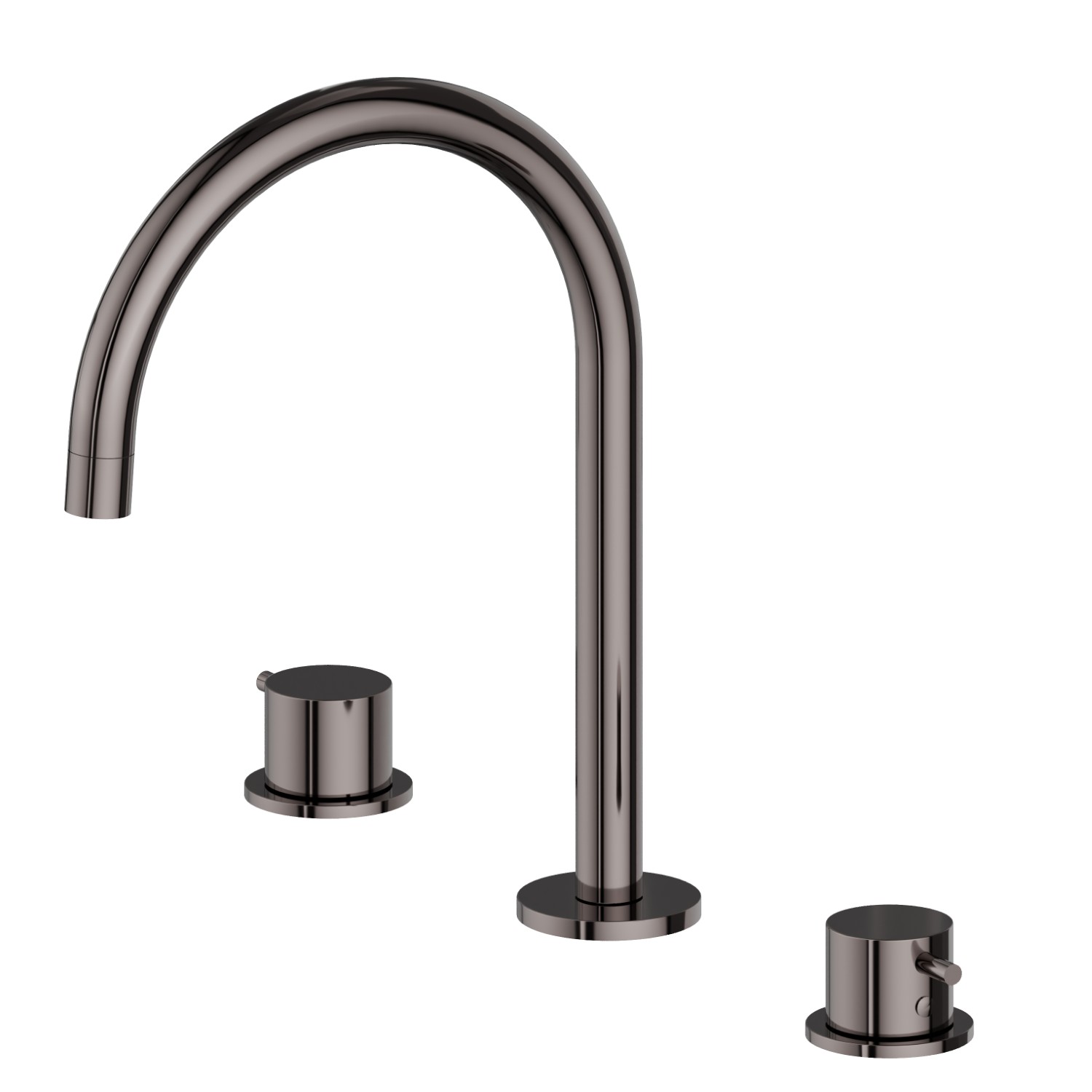 3-hole basin group, swivel spout - finish PVD Gun Metal