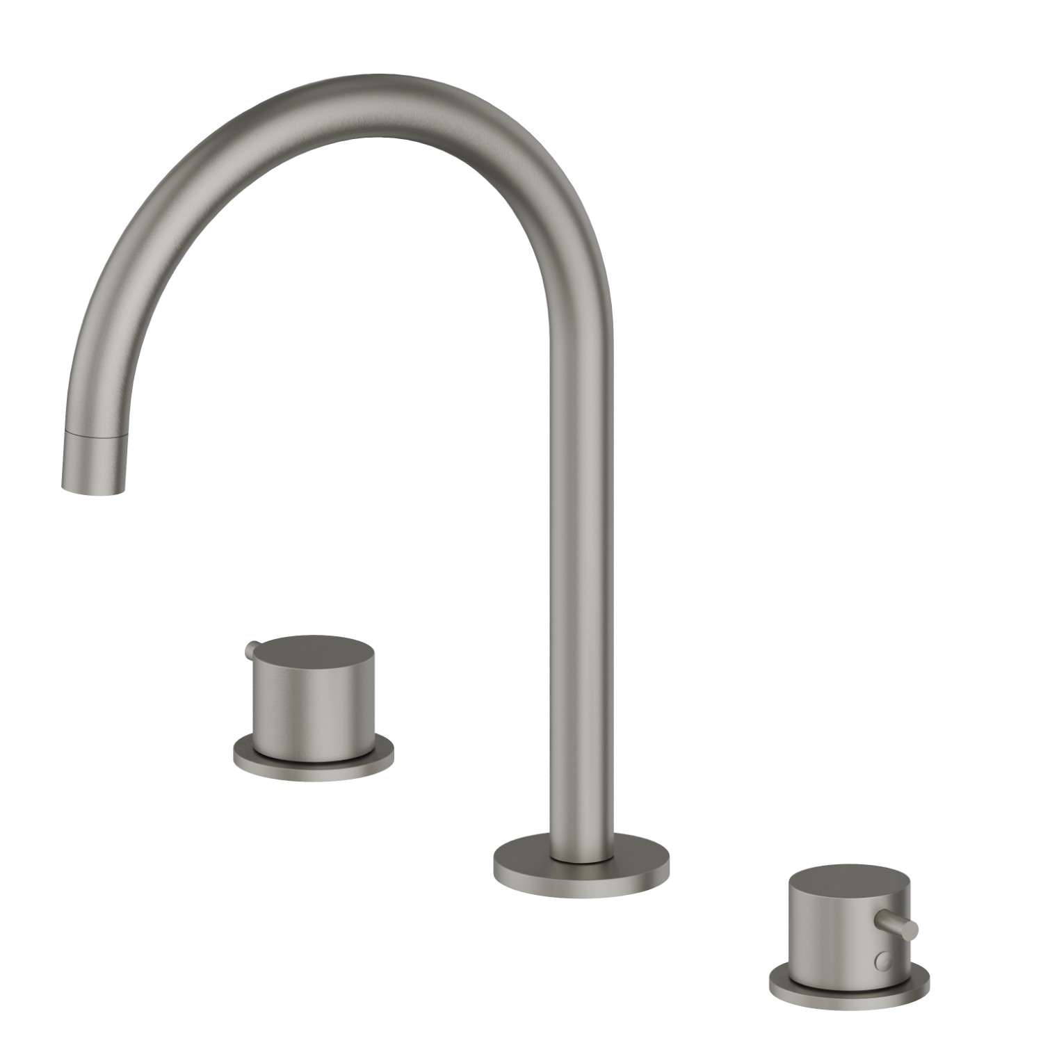 3-hole basin group, swivel spout - finish Titanium Satin