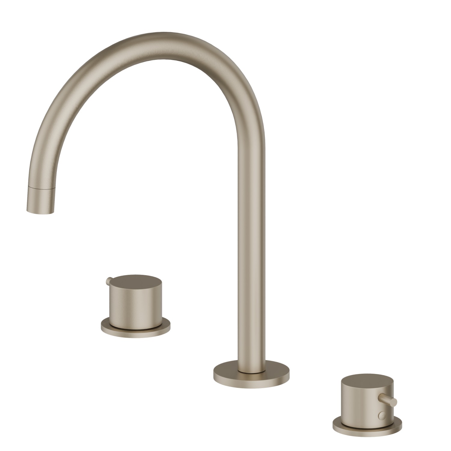 3-hole basin group, swivel spout - finish Gold Satin