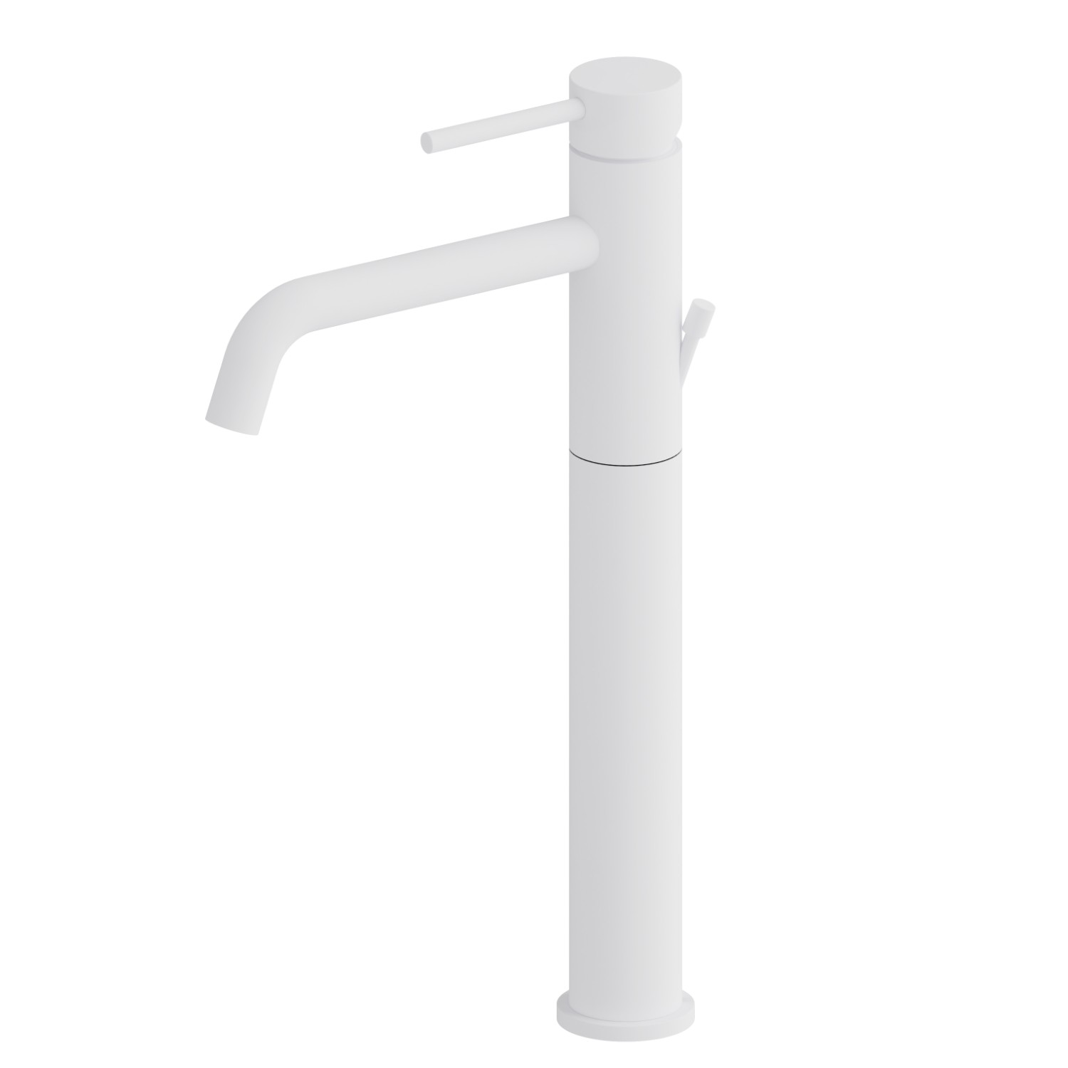 Mitigeur lavabo pour vasque à poser. Version haute - finition Matt White