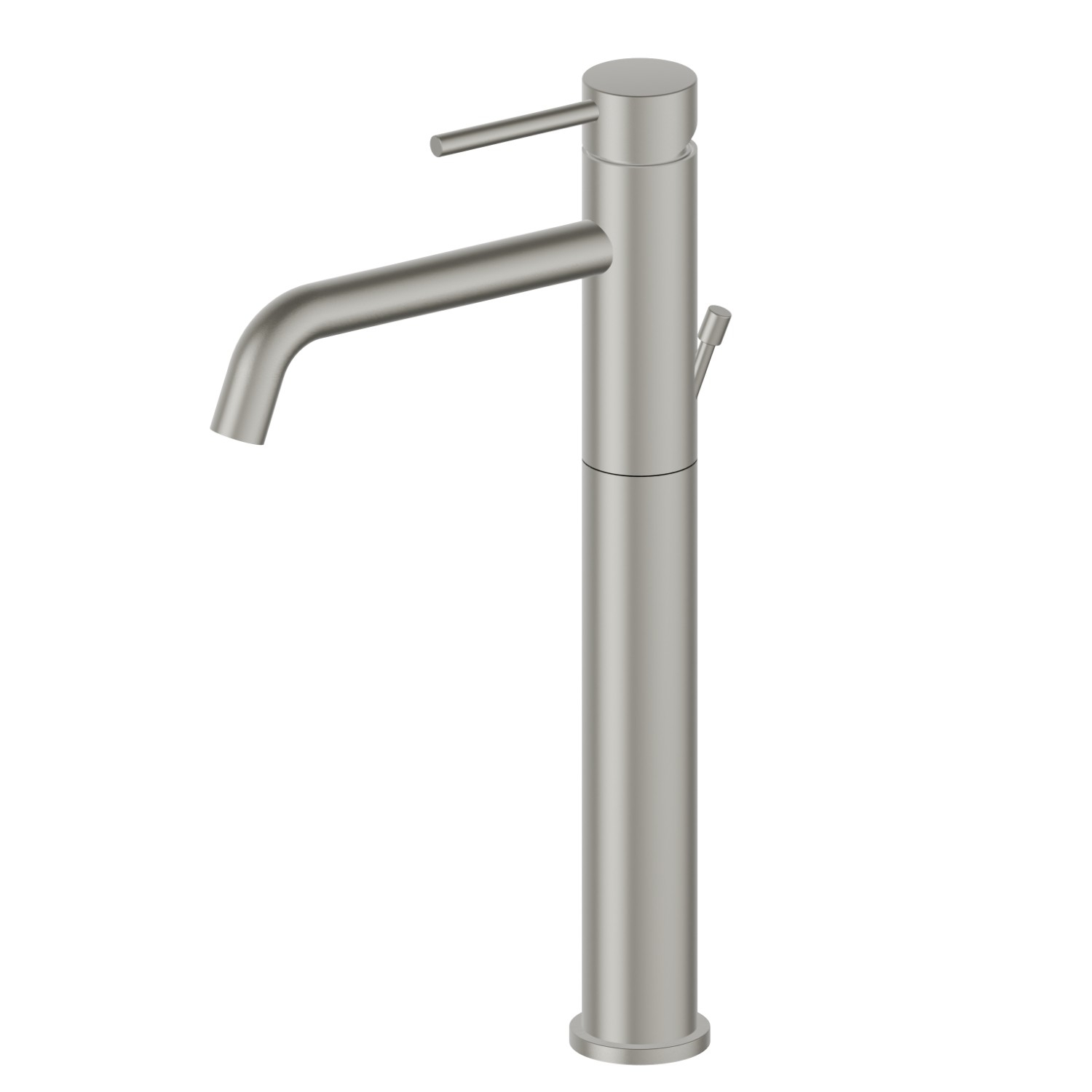 Mitigeur lavabo pour vasque à poser. Version haute - finition Titanium Satin