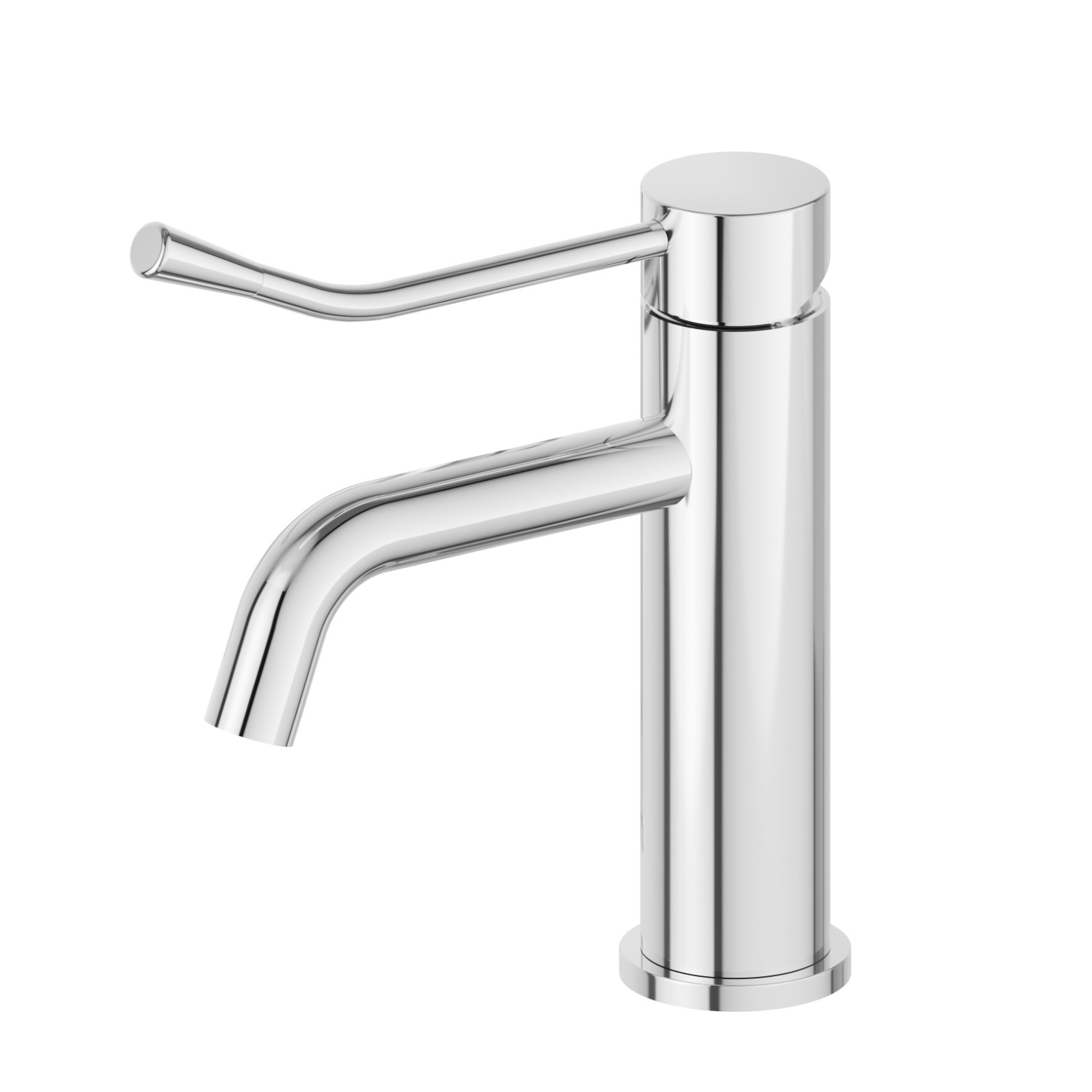 Single lever basin mixer with clinical lever - finish Chrome