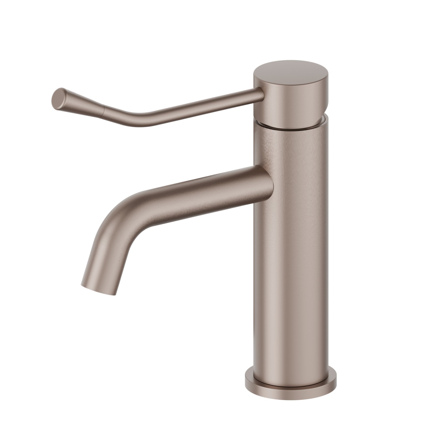 Single lever basin mixer with clinical lever - finish Copper Glossy