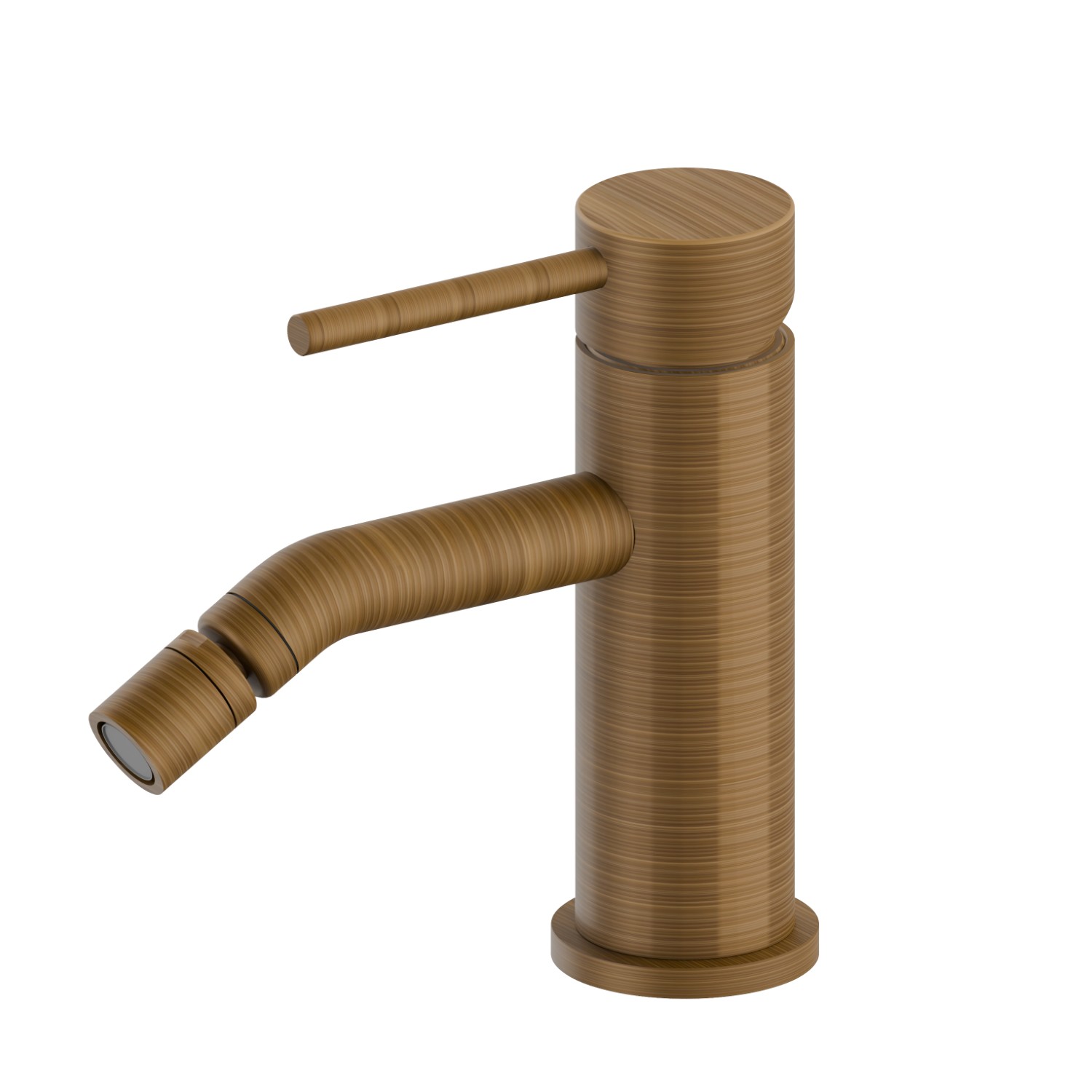 Single lever bidet mixer - finish Groove Bronze