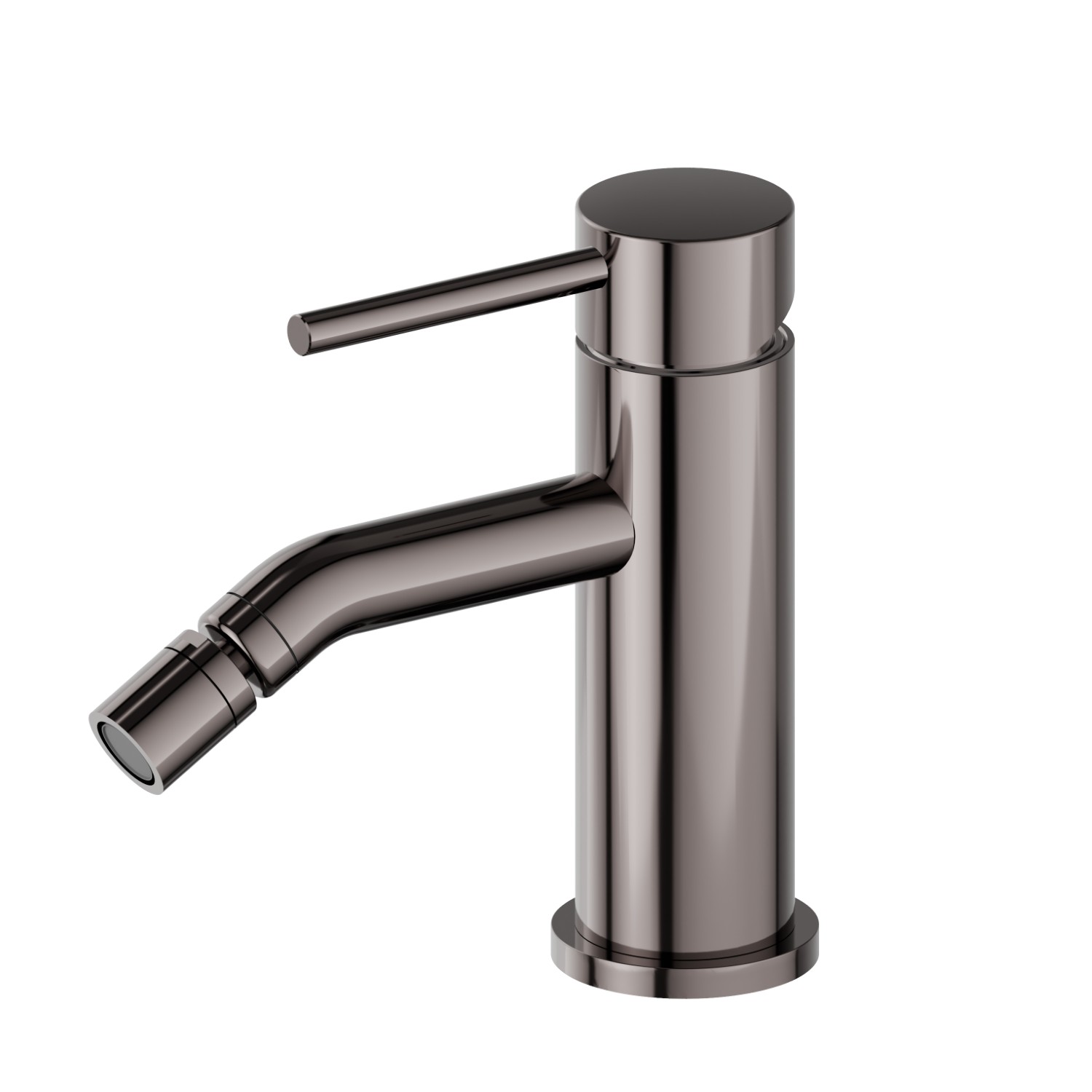 Single lever bidet mixer - finish PVD Gun Metal