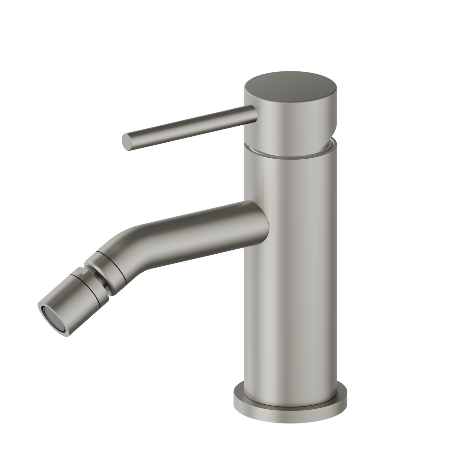 Single lever bidet mixer - finish Titanium Satin