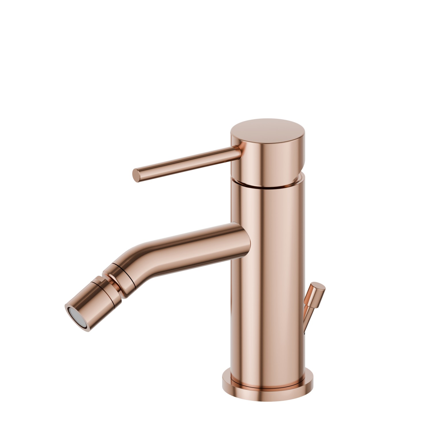 Single lever bidet mixer - finish PVD Copper Bronze