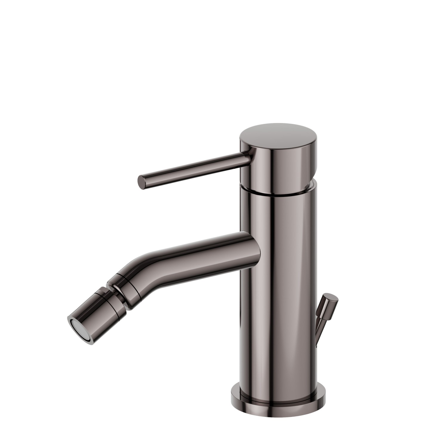 Single lever bidet mixer - finish PVD Gun Metal