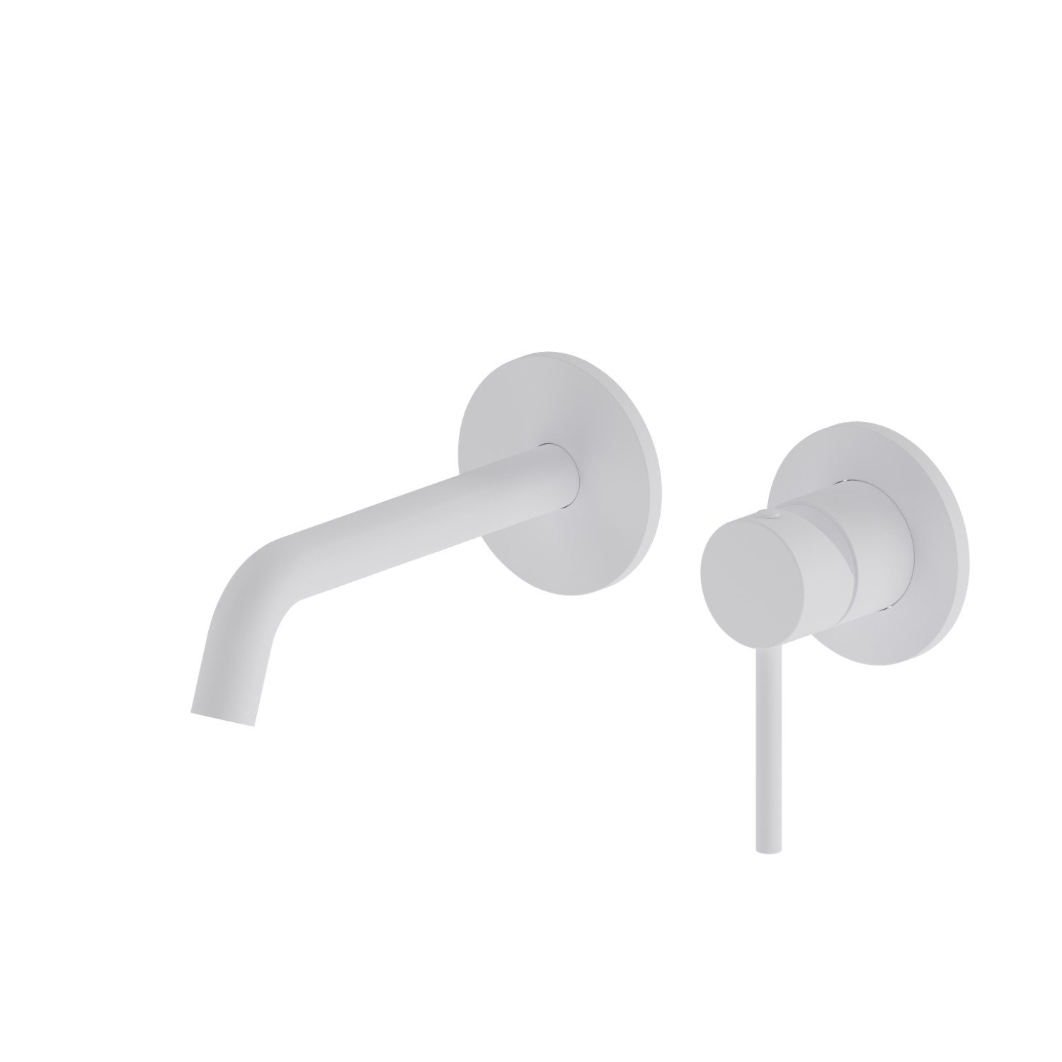 Single lever wall mixer group - finish Matt White