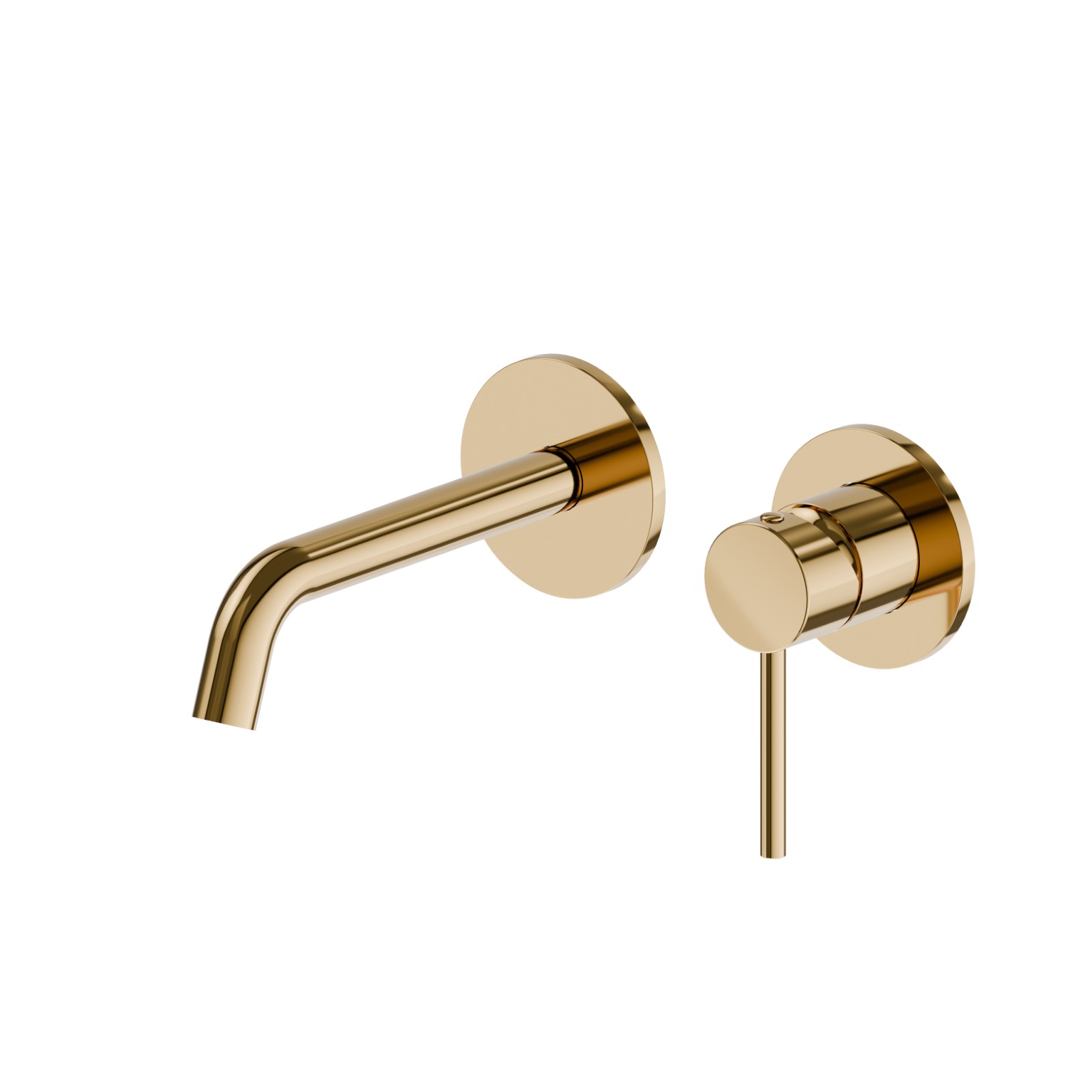 Single lever wall mixer group - finish PVD Glossy Gold