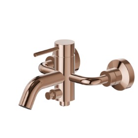 Single lever exposed bath mixer automatic diverter bath/shower set - finish PVD Copper Bronze