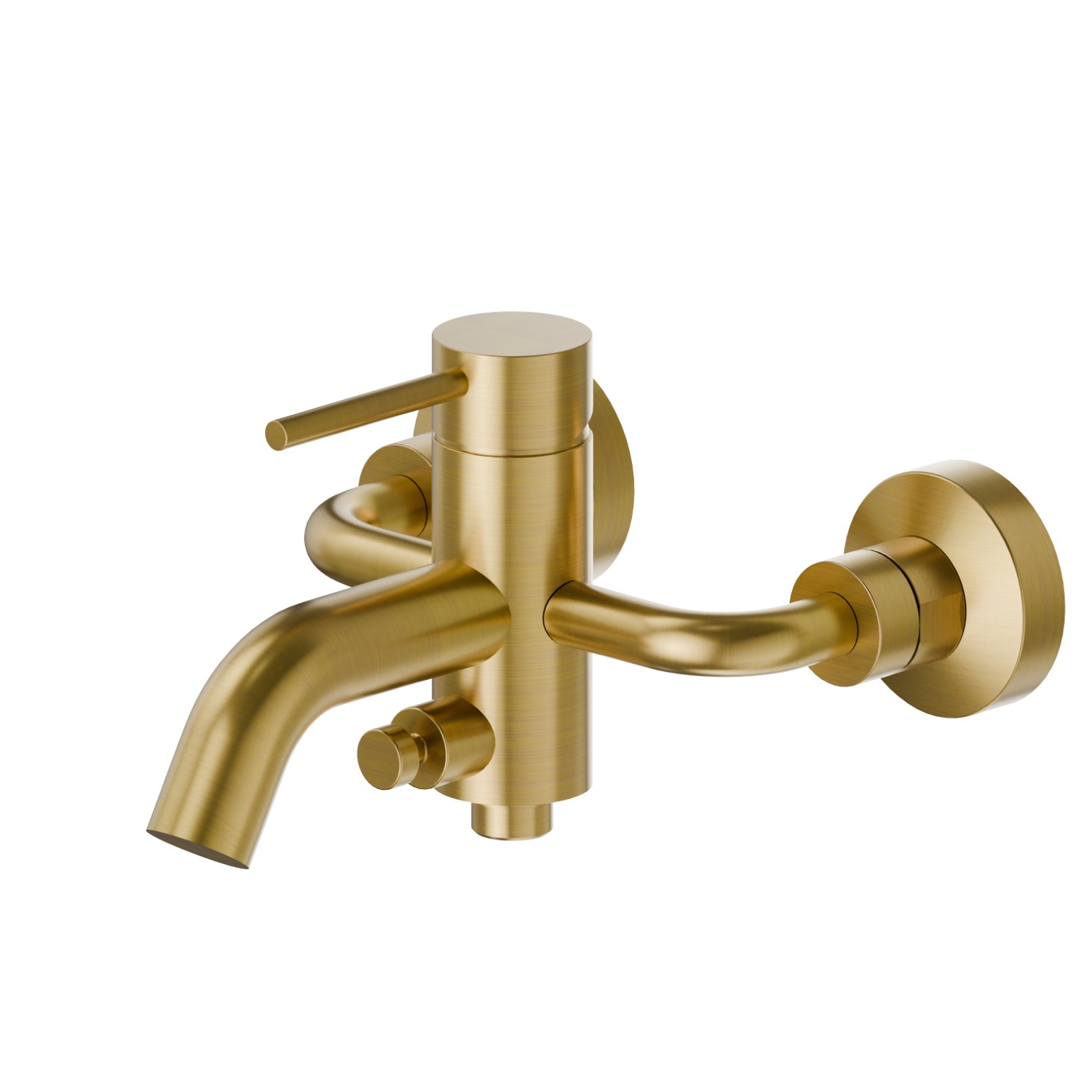 Single lever exposed bath mixer automatic diverter bath/shower set - finish PVD Brushed Gold