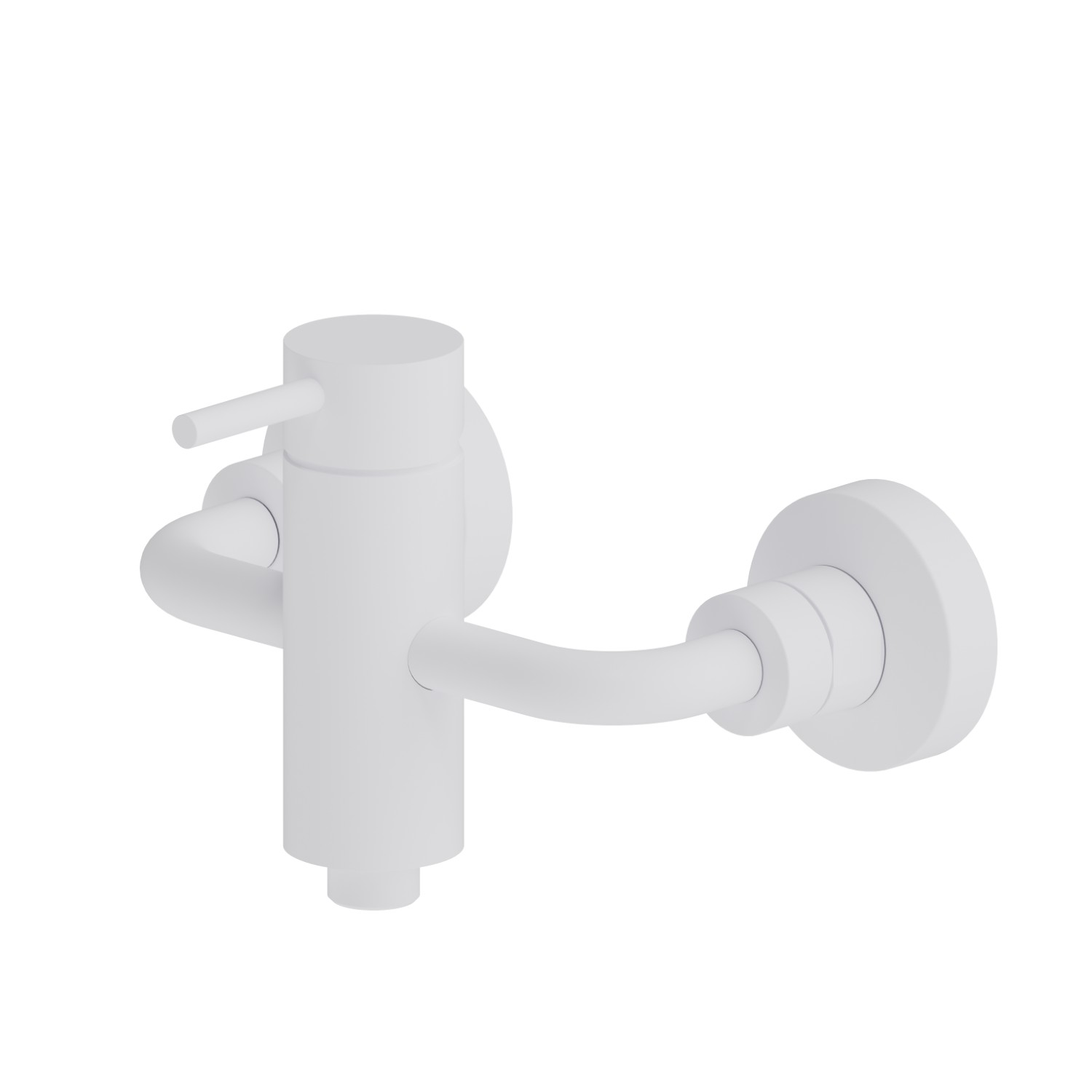 Single lever exposed shower mixer - finish Matt White