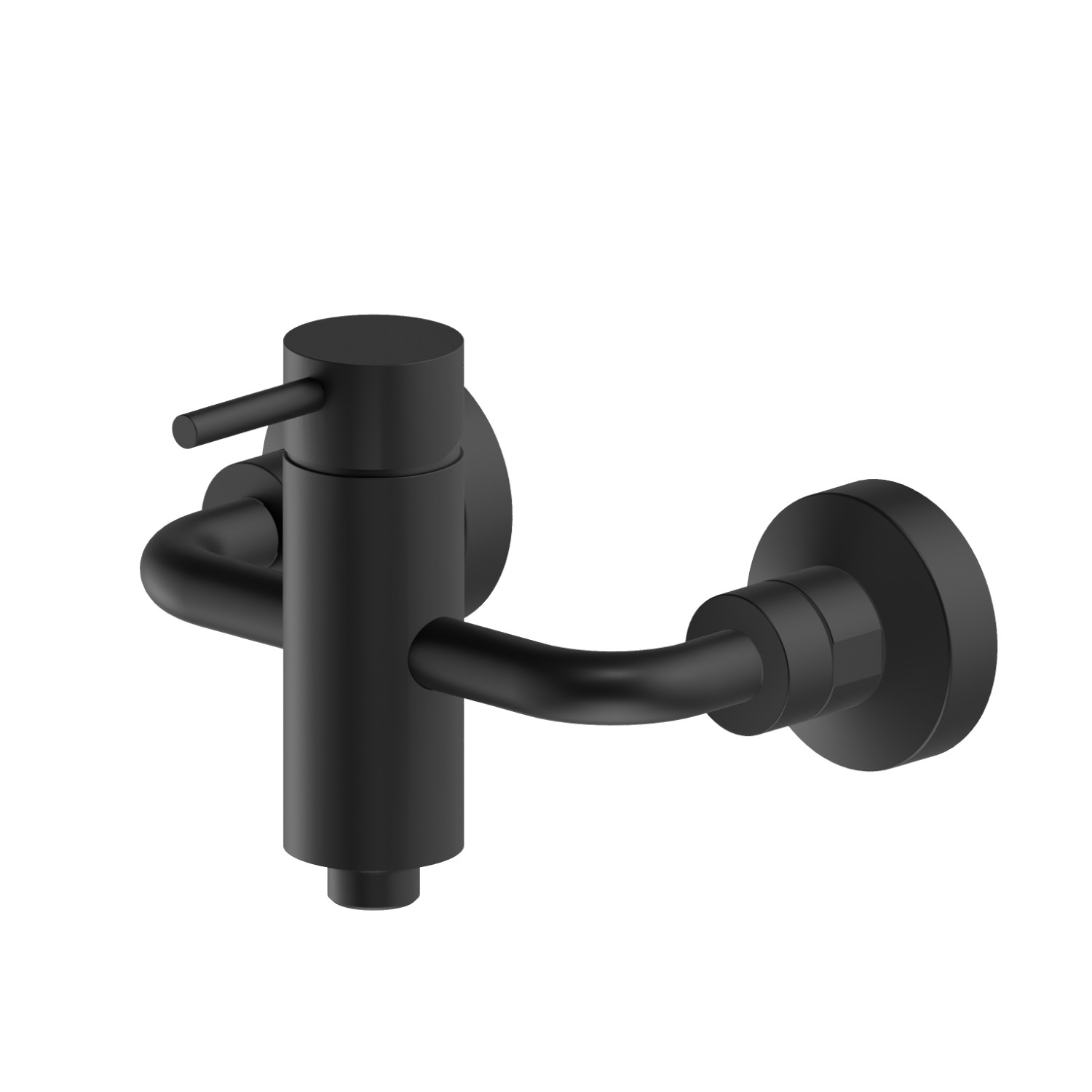 Single lever exposed shower mixer - finish Matt Black