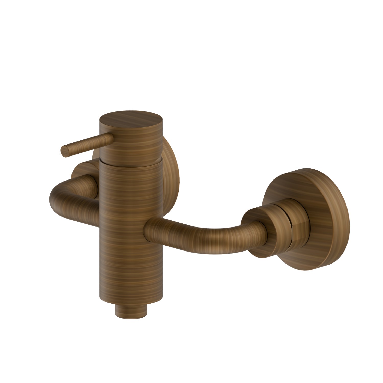 Single lever exposed shower mixer - finish Groove Bronze