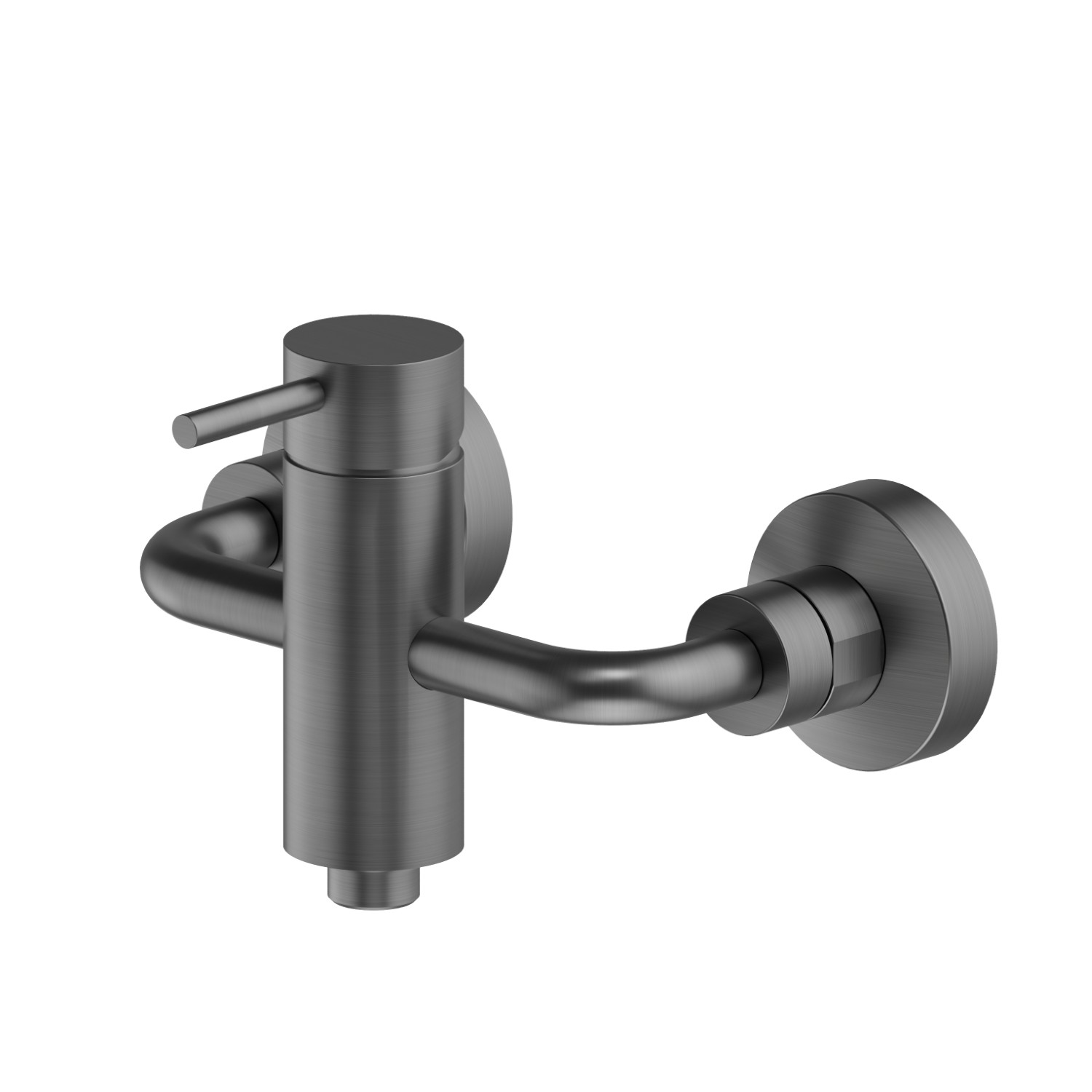 Single lever exposed shower mixer - finish PVD Brushed Gun Metal
