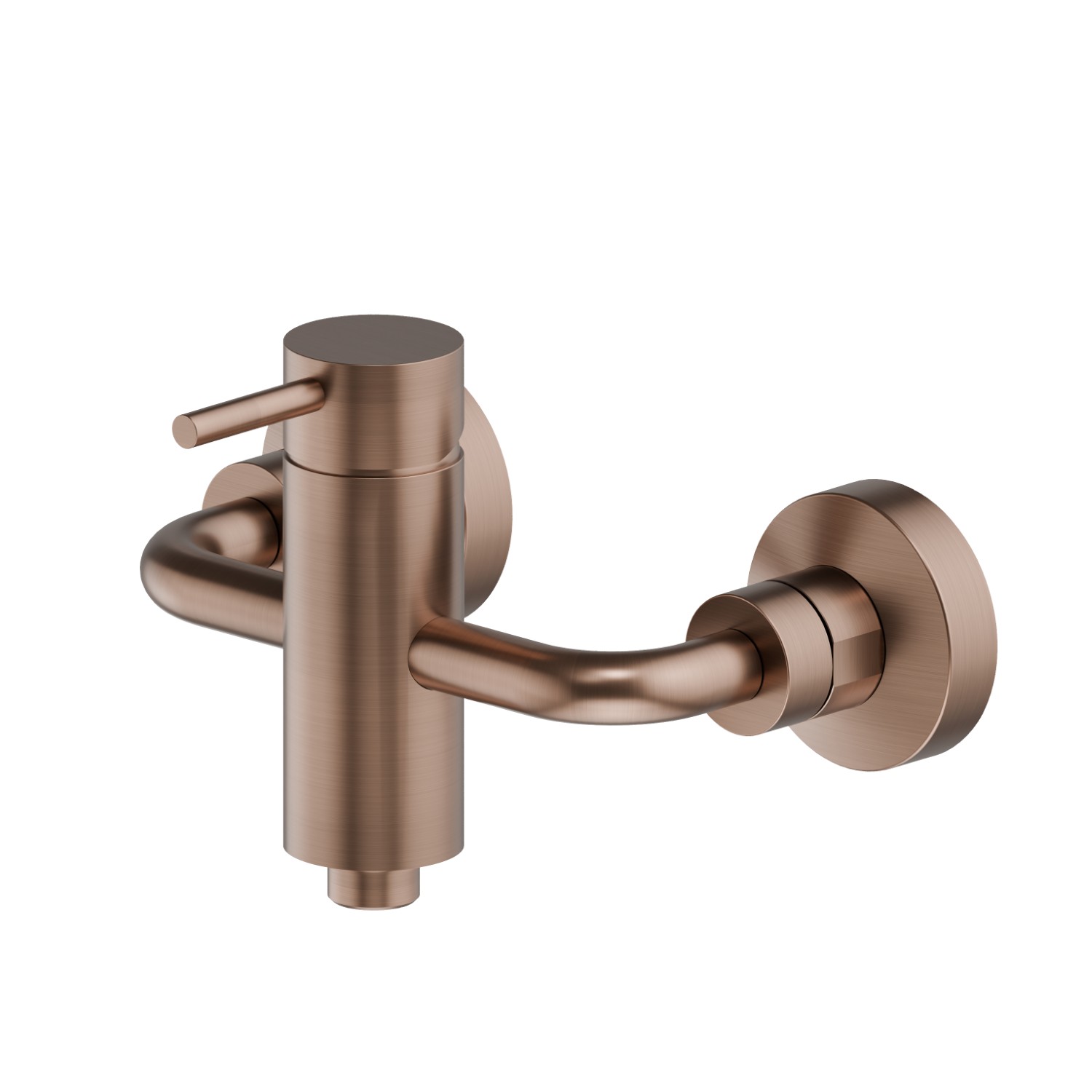 Single lever exposed shower mixer - finish PVD Brushed Copper Bronze