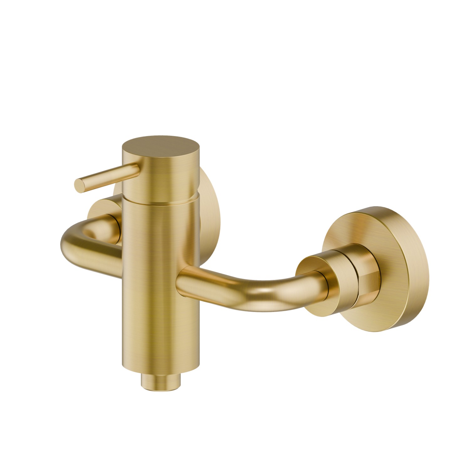 Single lever exposed shower mixer - finish PVD Brushed Gold