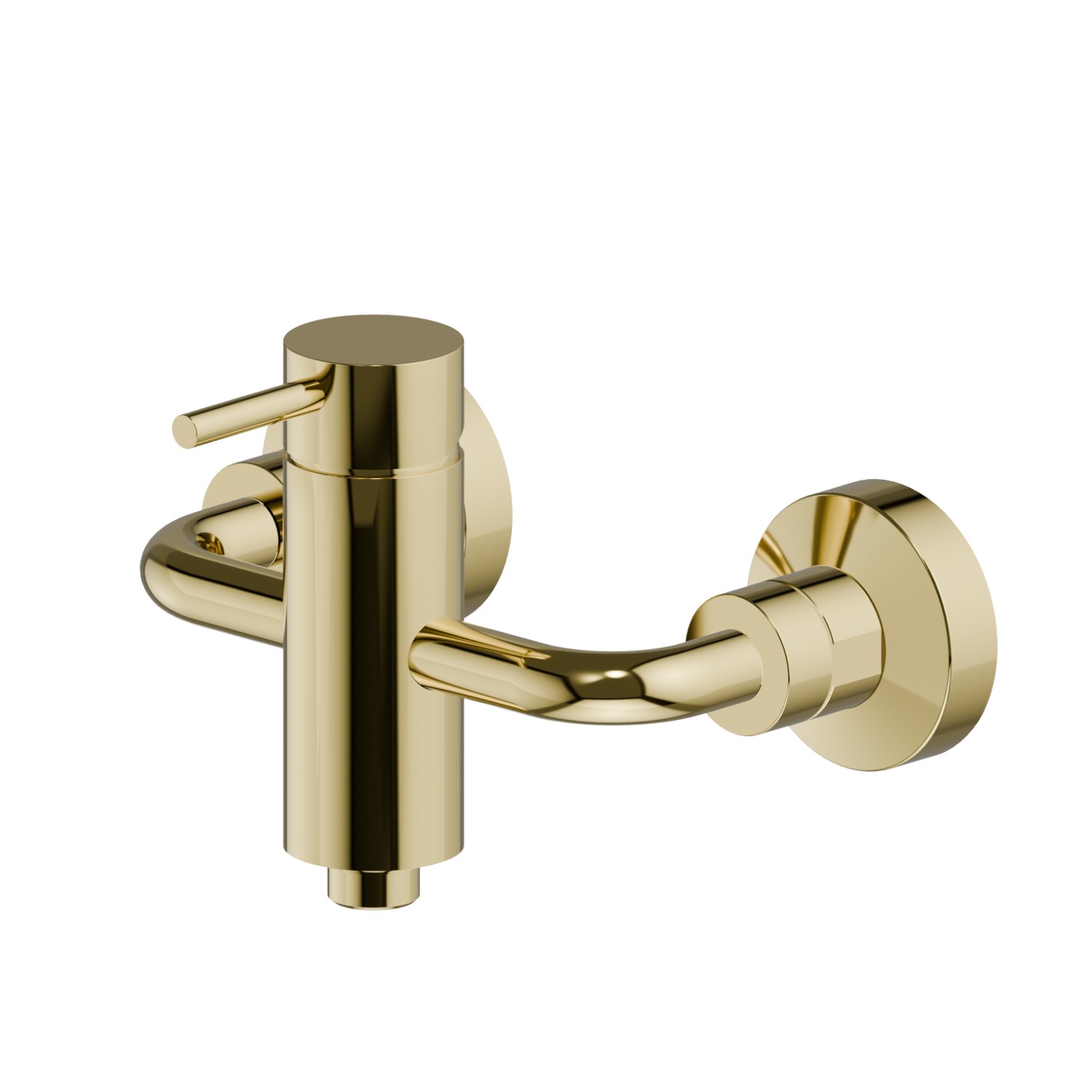 Single lever exposed shower mixer - finish PVD Glossy Gold