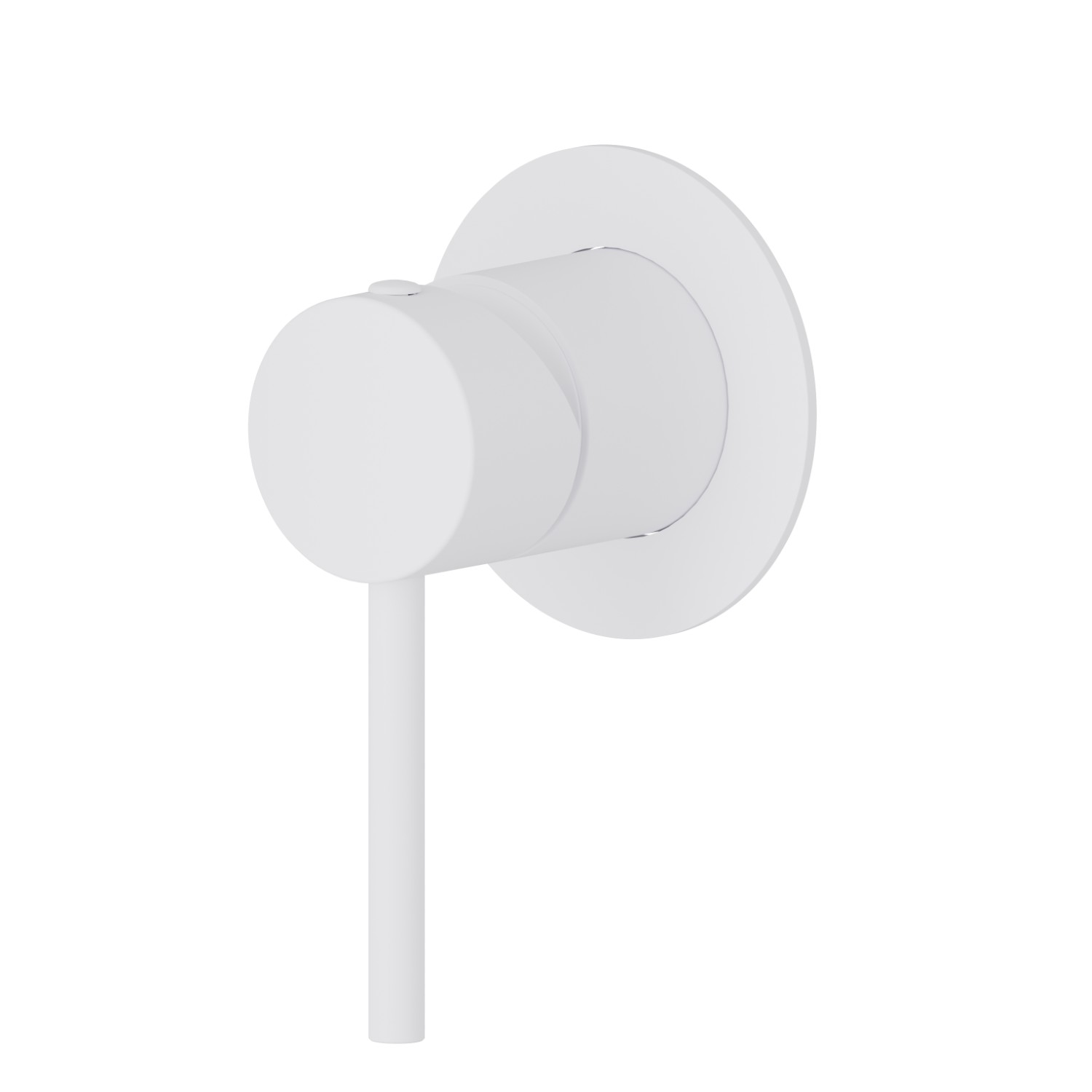 One way out single lever concealed mixer.Ø70. External part. 1/2” connections - finish Matt White