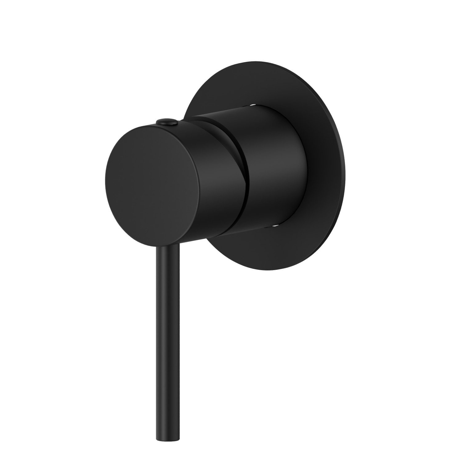 One way out single lever concealed mixer.Ø70. External part. 1/2” connections - finish Matt Black