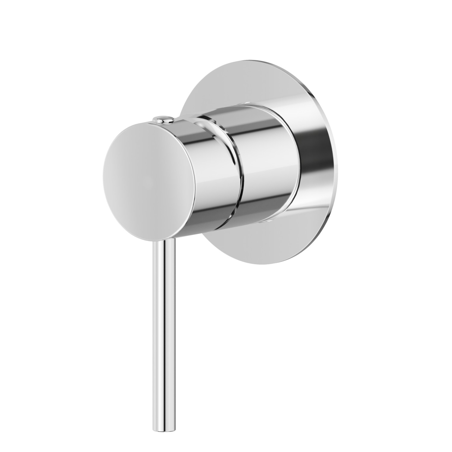 One way out single lever concealed mixer.Ø70. External part. 1/2” connections - finish Chrome