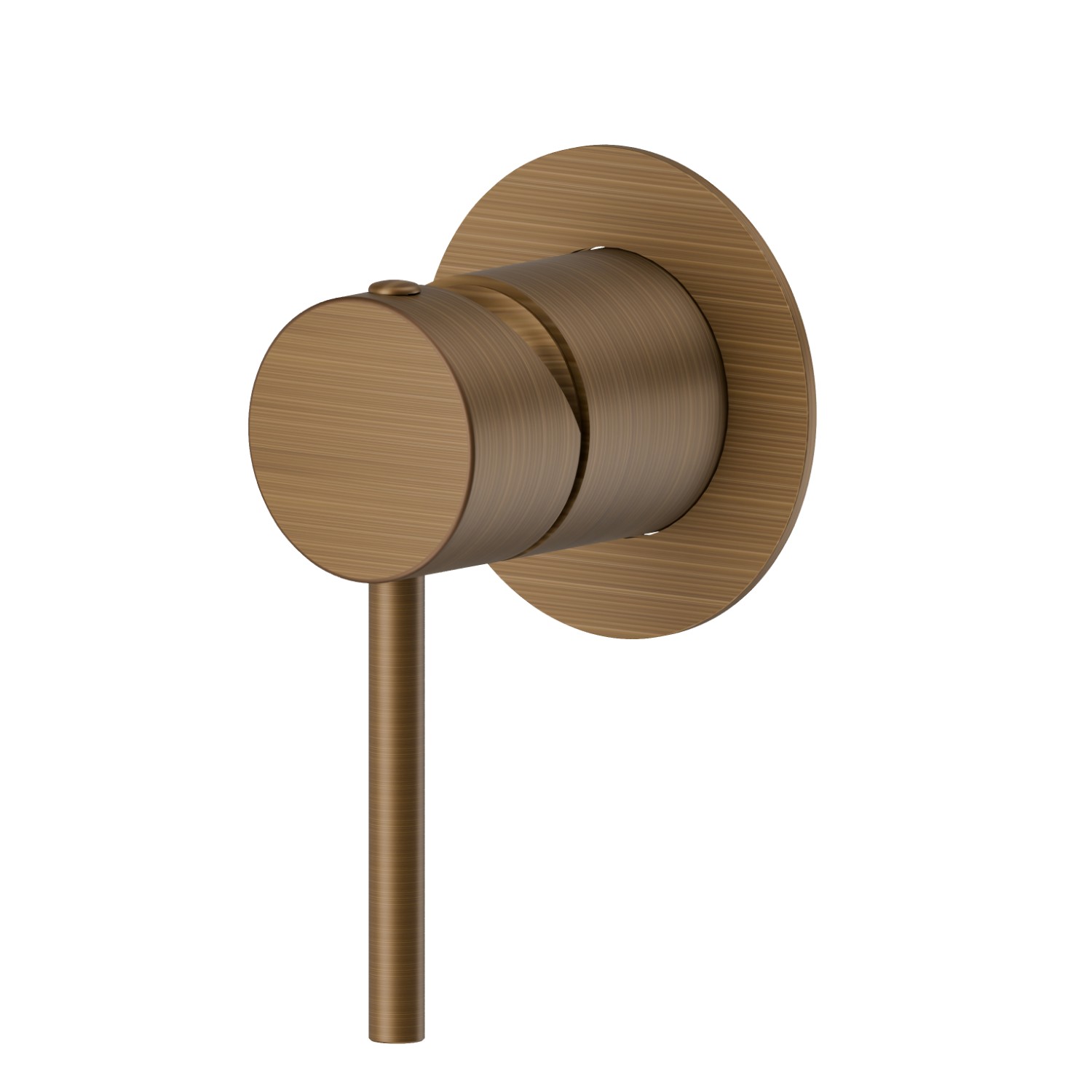 One way out single lever concealed mixer.Ø70. External part. 1/2” connections - finish Groove Bronze