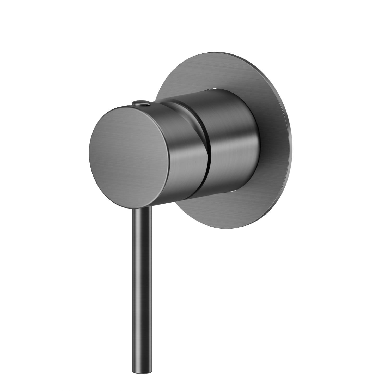One way out single lever concealed mixer.Ø70. External part. 1/2” connections - finish PVD Brushed Gun Metal