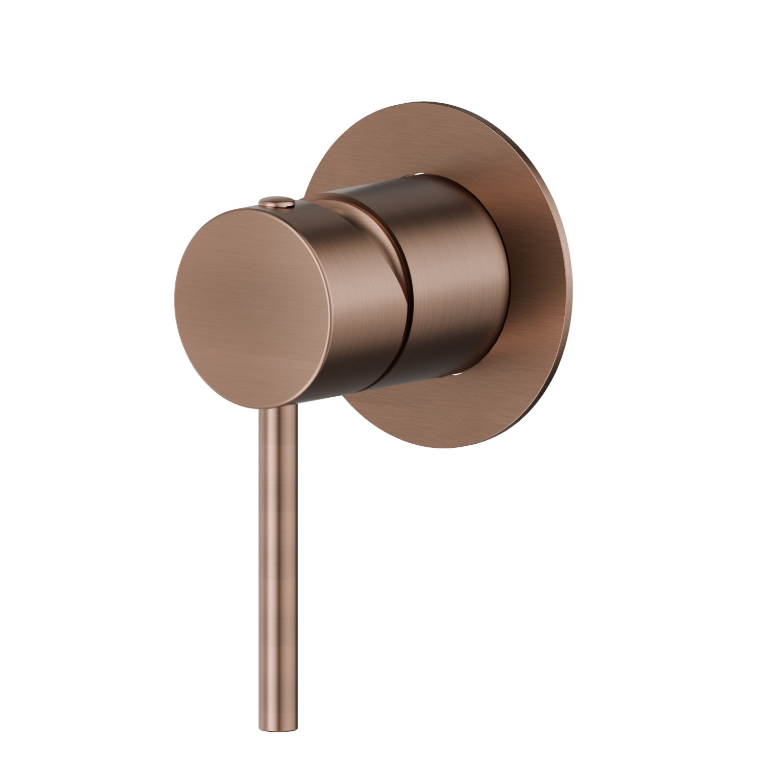 One way out single lever concealed mixer.Ø70. External part. 1/2” connections - finish PVD Brushed Copper Bronze