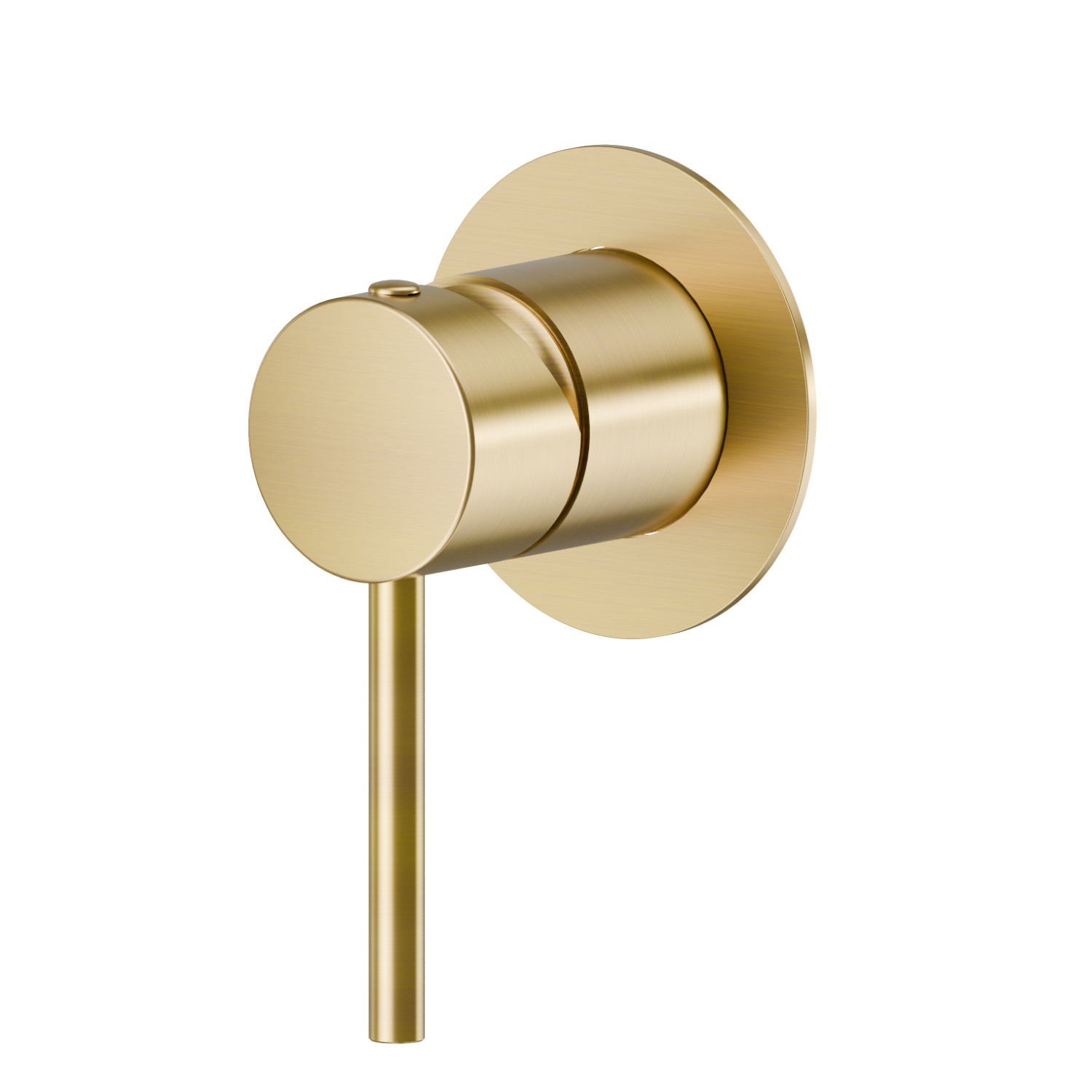 One way out single lever concealed mixer.Ø70. External part. 1/2” connections - finish PVD Brushed Gold