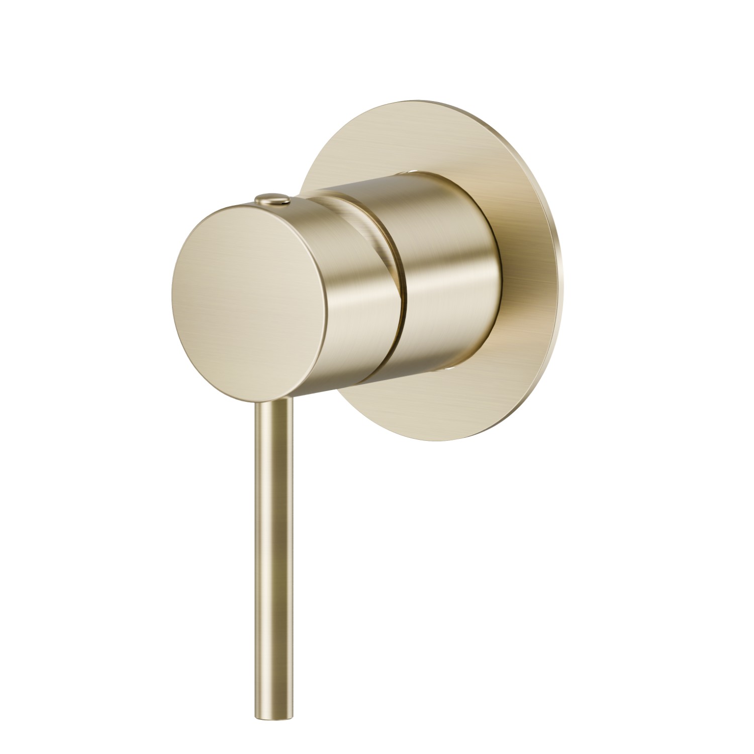 One way out single lever concealed mixer.Ø70. External part. 1/2” connections - finish PVD Brushed Pale Gold
