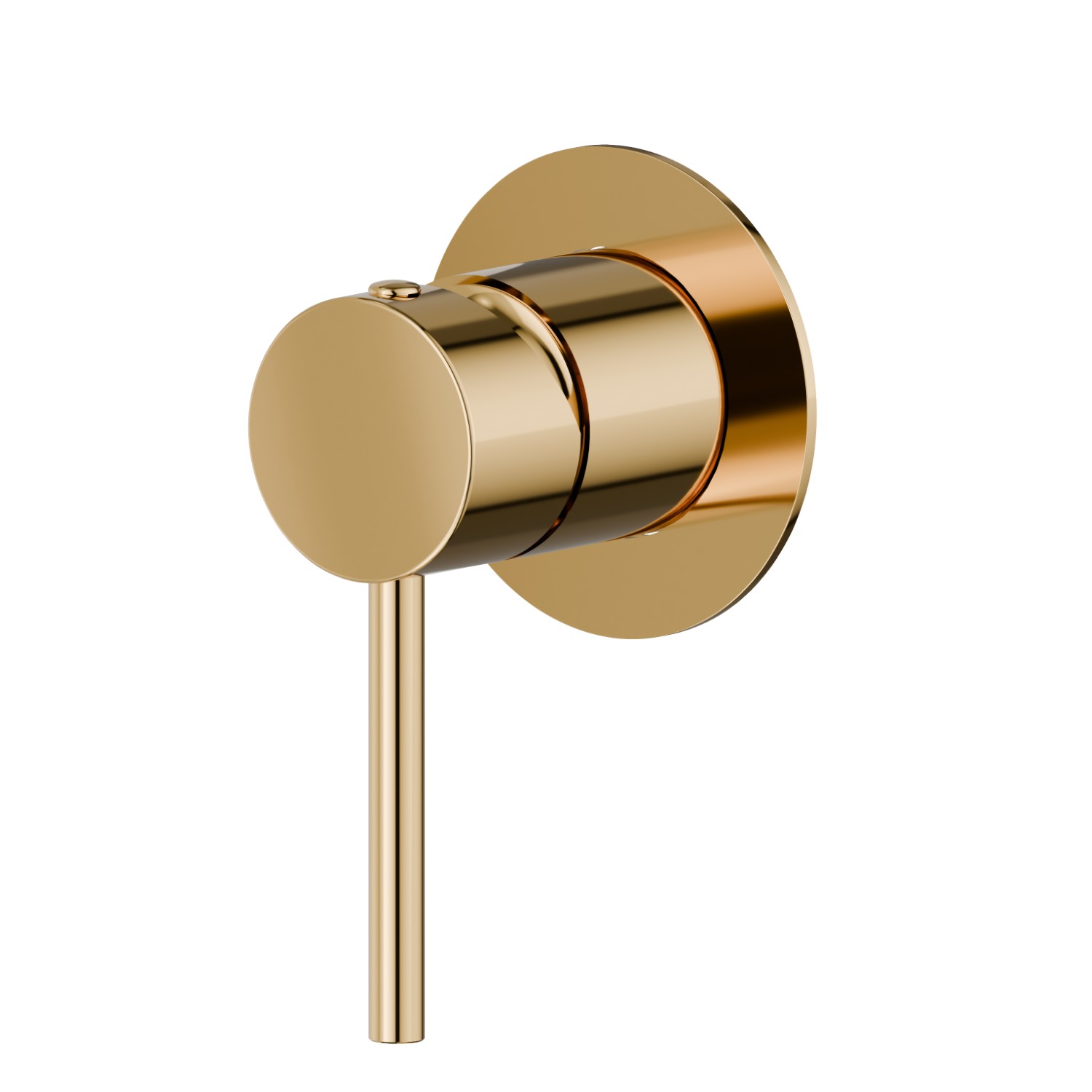 Einbau-einhebelmischer mit einem weg. Ø70. Außenteil. Mit einem weg zu- und abgänge 1/2” - oberfläche PVD Glossy Gold