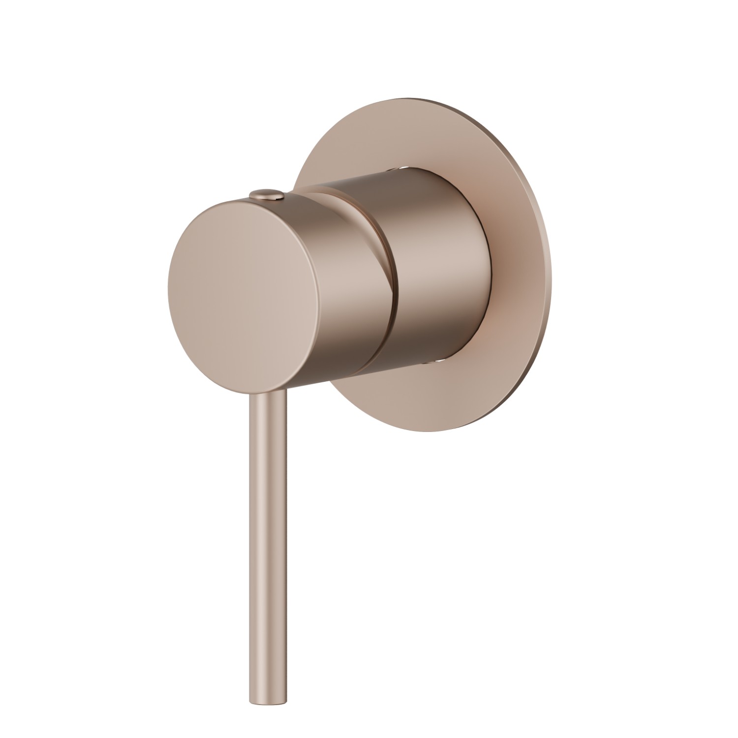 One way out single lever concealed mixer.Ø70. External part. 1/2” connections - finish Copper Satin
