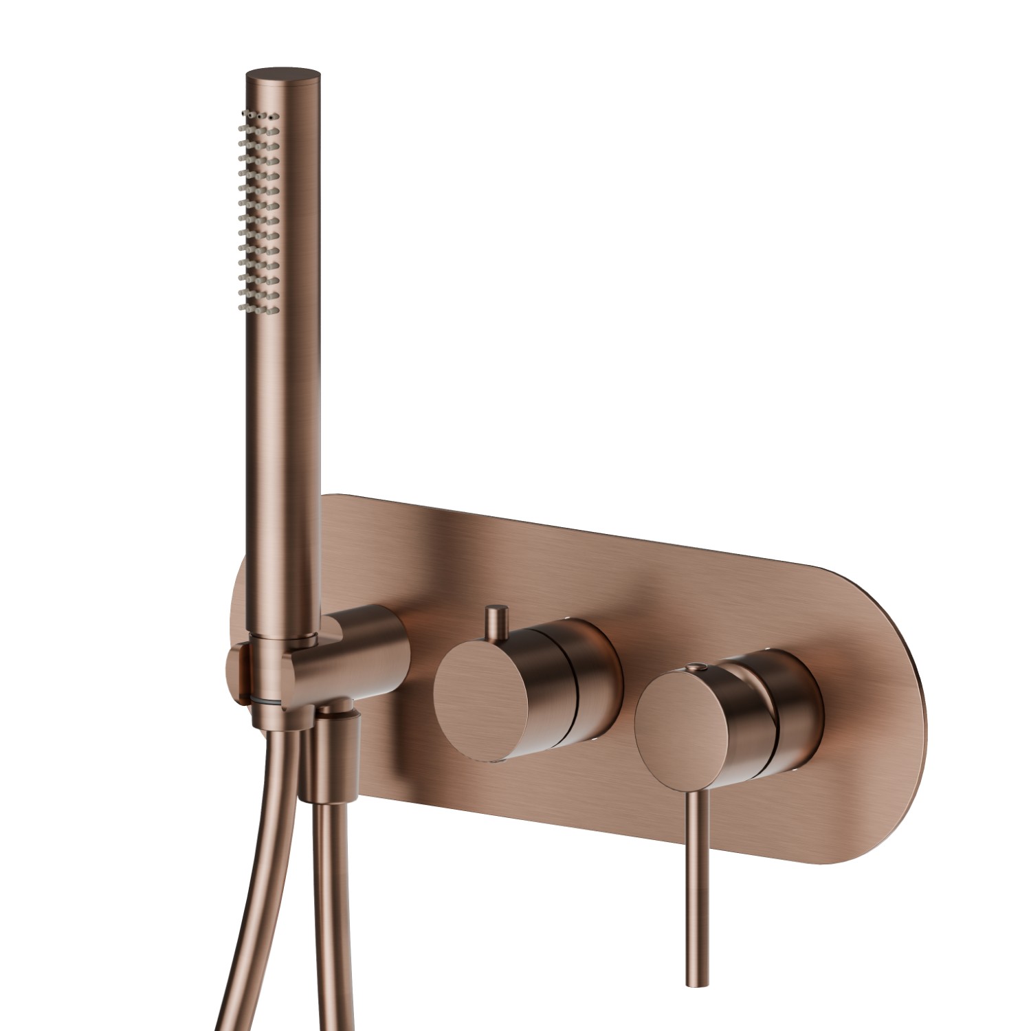 Complete concealed shower group - finish PVD Brushed Copper Bronze