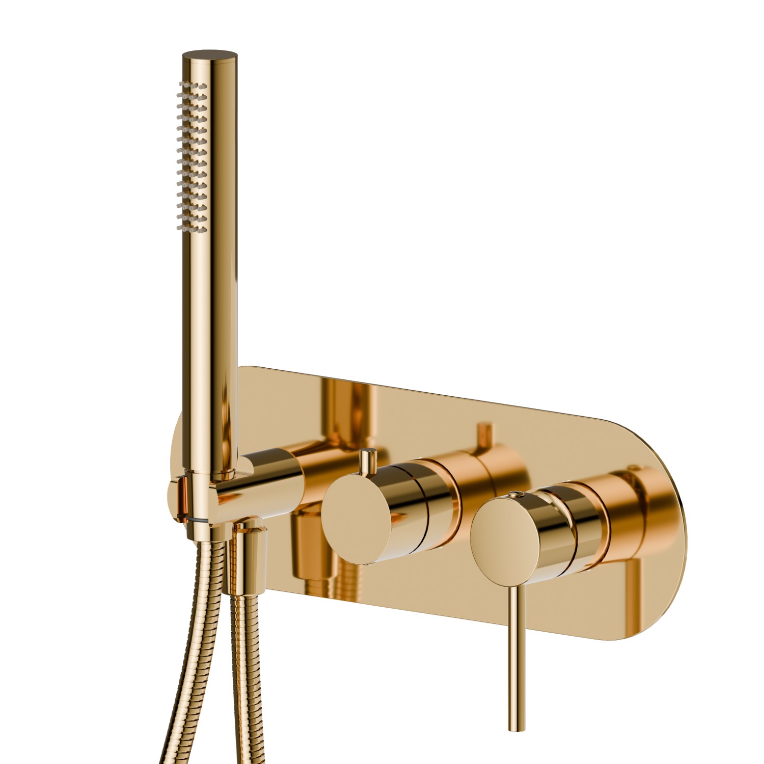 Gruppo doccia da incasso - finitura PVD Glossy Gold