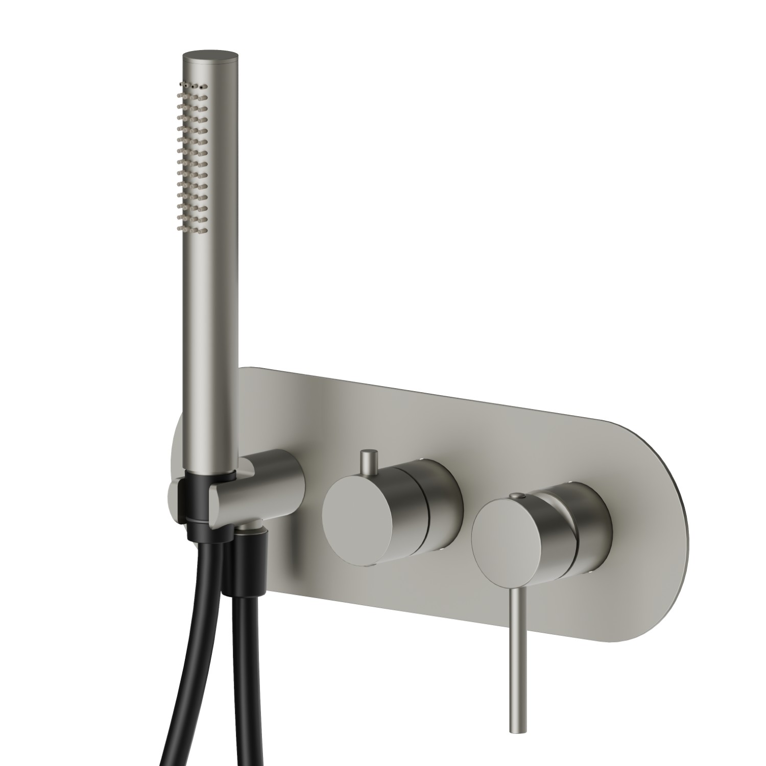Gruppo doccia da incasso - finitura Titanium Satin