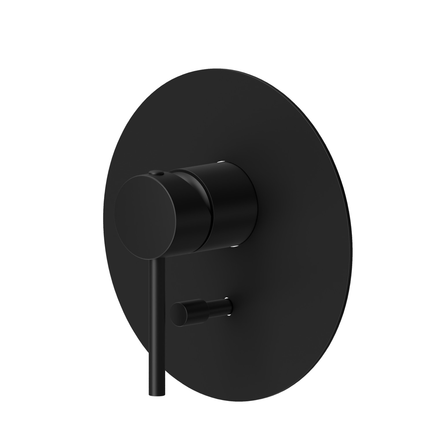 Single lever concealed mixer with 2 ways out automatic diverter, 1/2” connections. External part - finish Matt Black