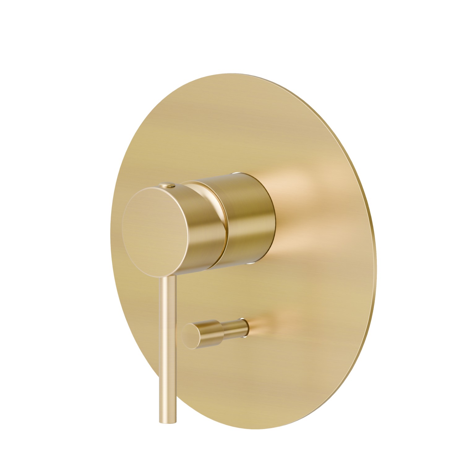 Single lever concealed mixer with 2 ways out automatic diverter, 1/2” connections. External part - finish PVD Brushed Gold