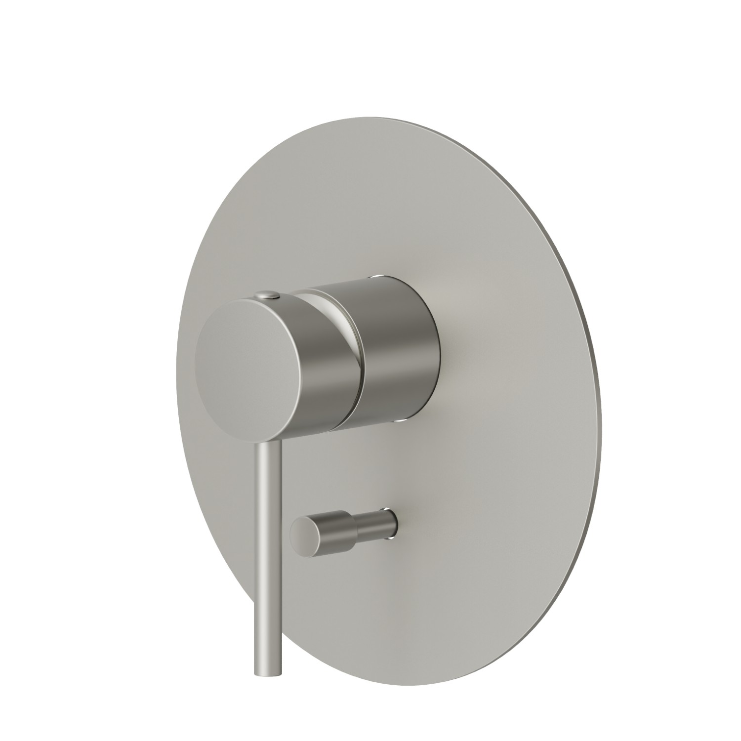 Single lever concealed mixer with 2 ways out automatic diverter, 1/2” connections. External part - finish Titanium Satin
